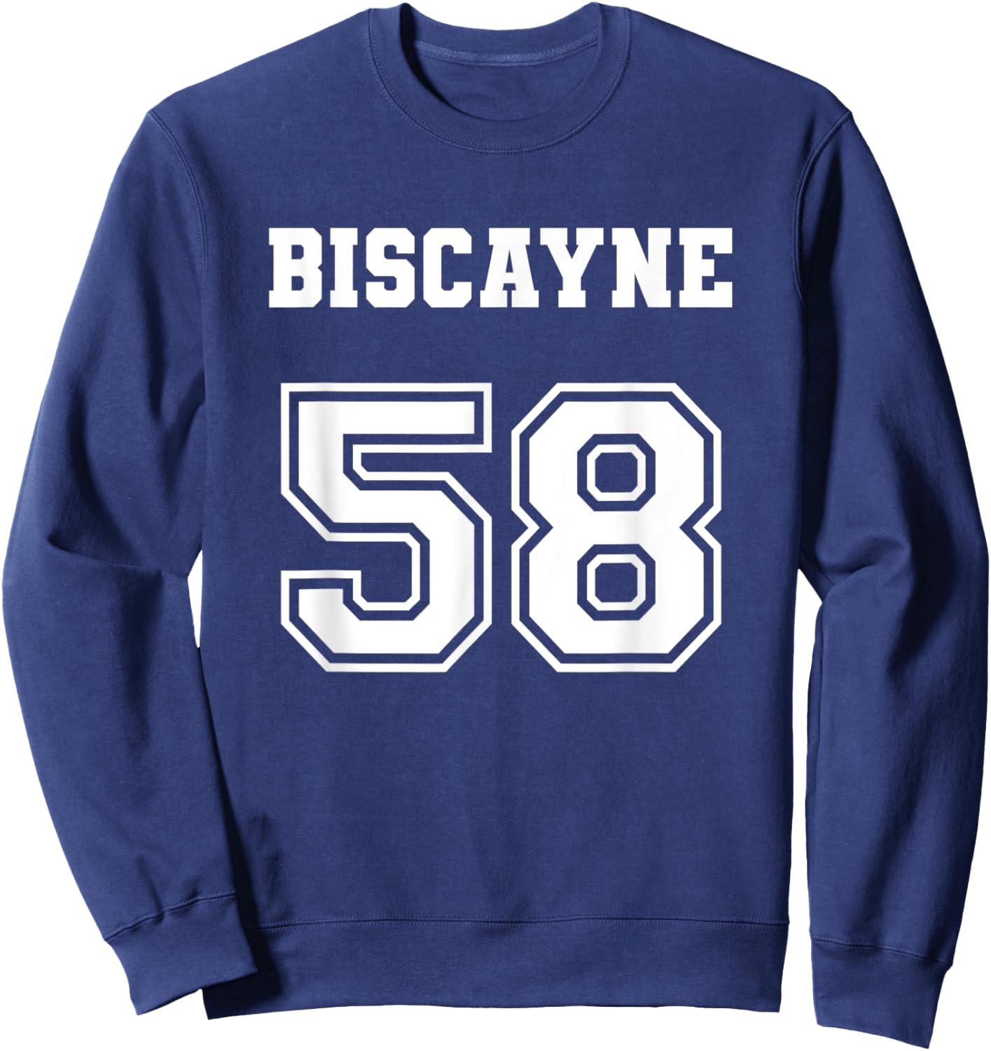Jersey Style Biscayne 58 1958 Muscle Classic Lowrider Car Sweatshirt - Sweatshirt | Navy