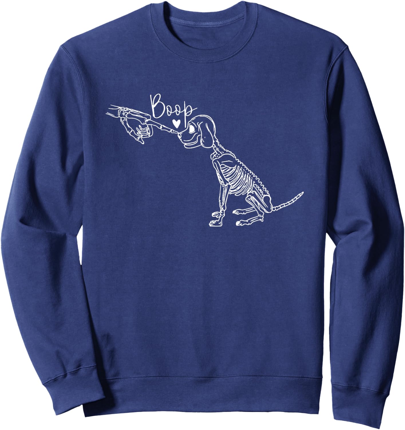 dog skeleton boop Men Women Sweatshirt - Sweatshirt | Navy