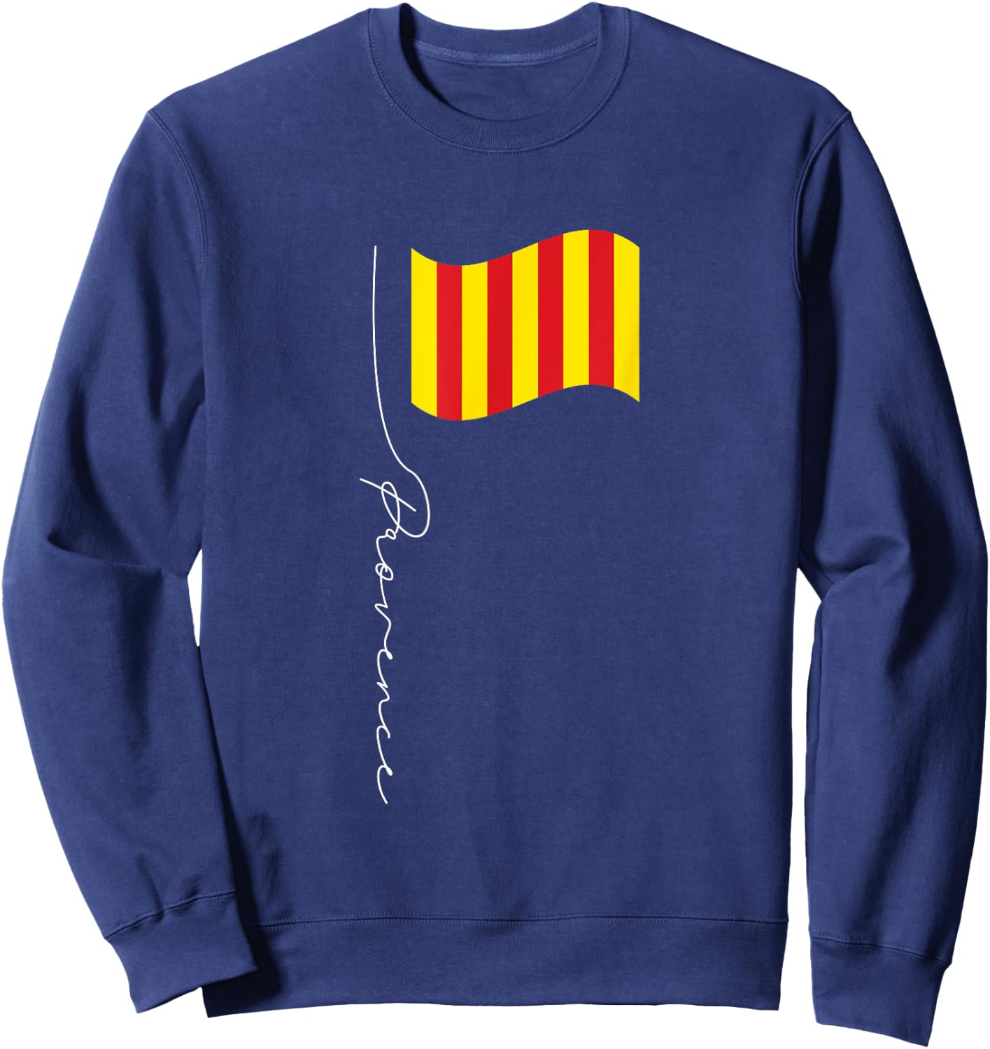 Provence Signature Flag Pole - Elegant France Regional Flag Sweatshirt - Sweatshirt | Navy