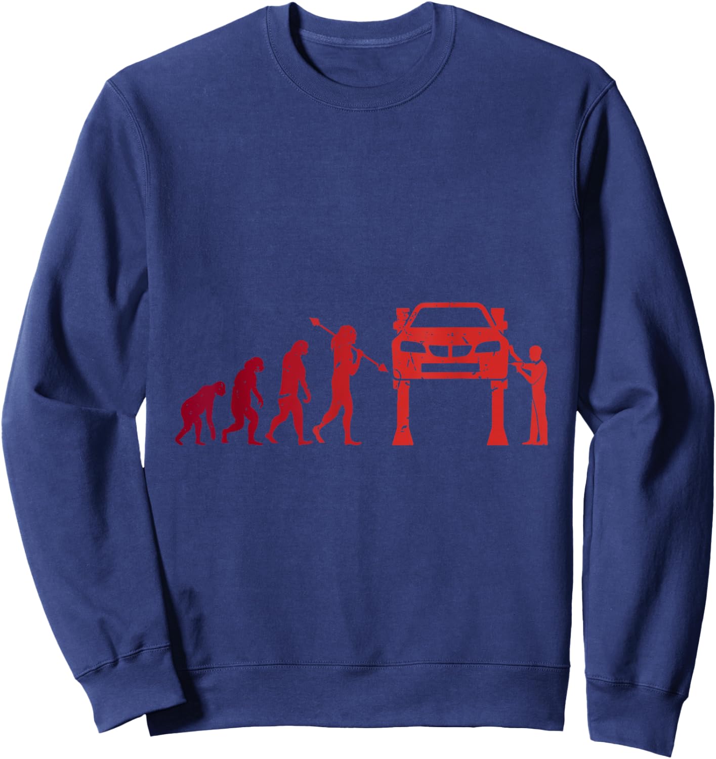 KFZ Mechaniker Evolution Werkstatt Automechaniker Sweatshirt - Sweatshirt | Navy