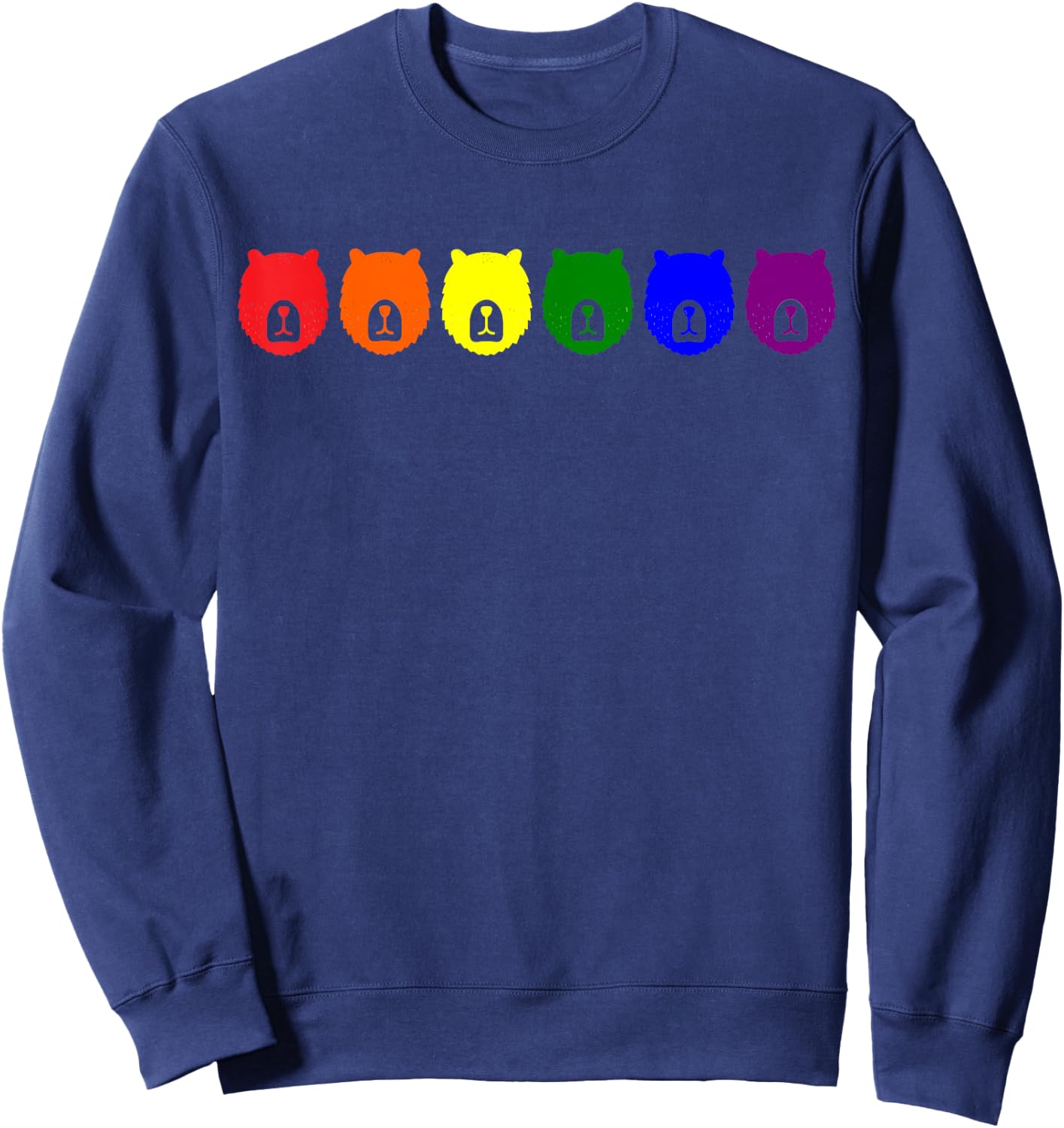 Bears LGBT Flag Gay Pride Transgender Rainbow Lesbian LGBT Sweatshirt - Sweatshirt | Navy