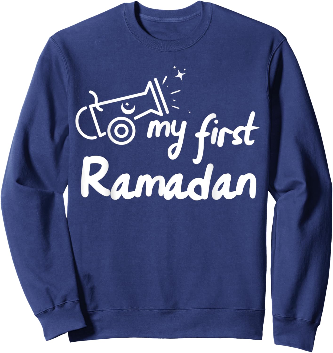My First Ramadan For Baby, Boys, Girls Kids Fasting Ramadan , black Sweatshirt - Sweatshirt | Navy