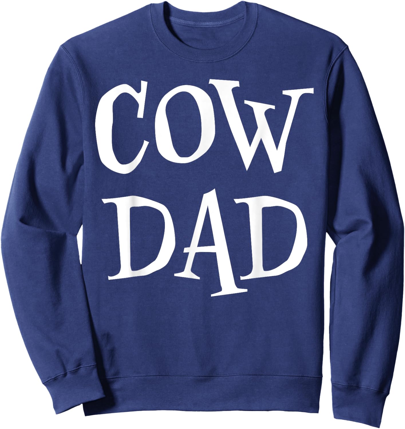 Cow Dad Funny Cute Paw Print Cows Lover Scary Spooky Sweatshirt - Sweatshirt | Navy