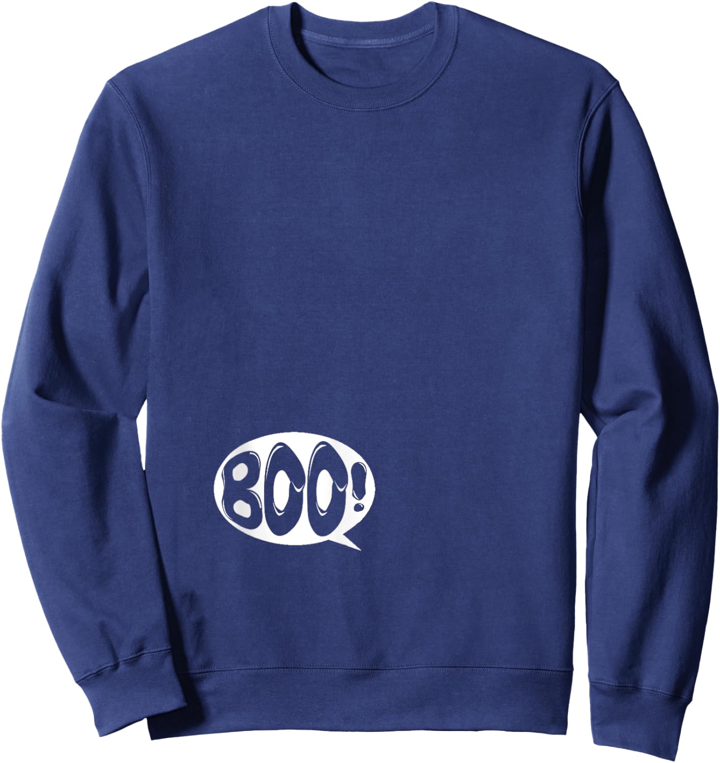 Baby Says Boo! Hilarious Halloween Pregnant Woman Sweatshirt - Sweatshirt | Navy