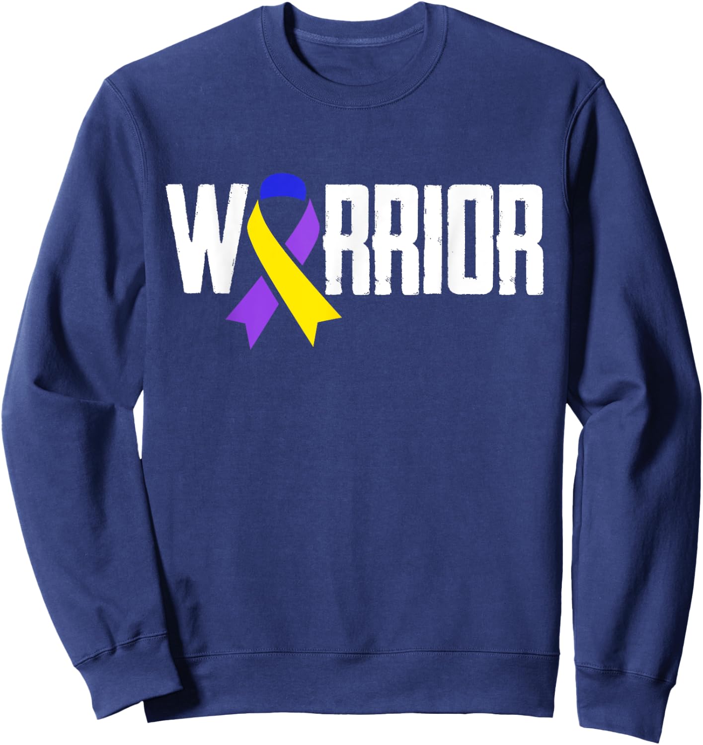 Warrior Bladder Cancer Awareness Sweatshirt - Sweatshirt | Navy