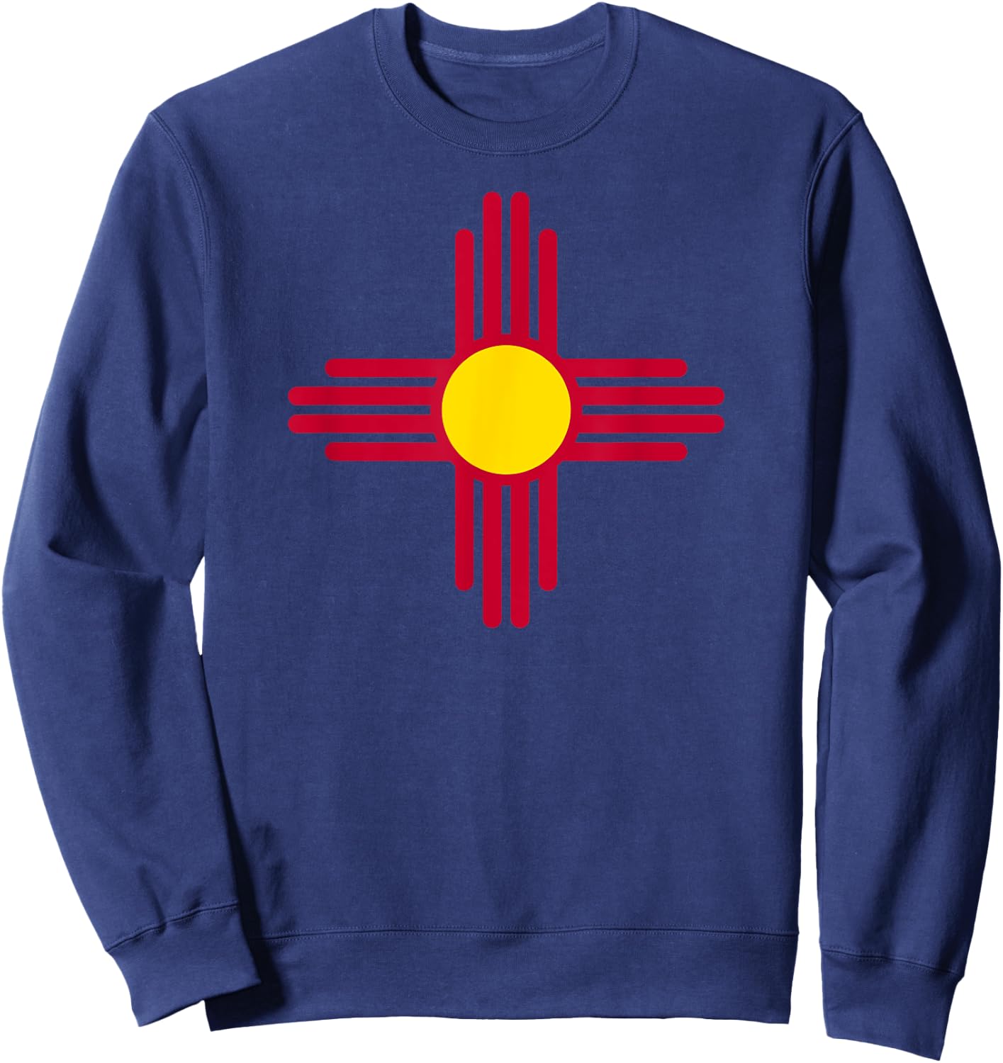 New Mexico Flag Red Zia Sun Symbol Sweatshirt - Sweatshirt | Navy