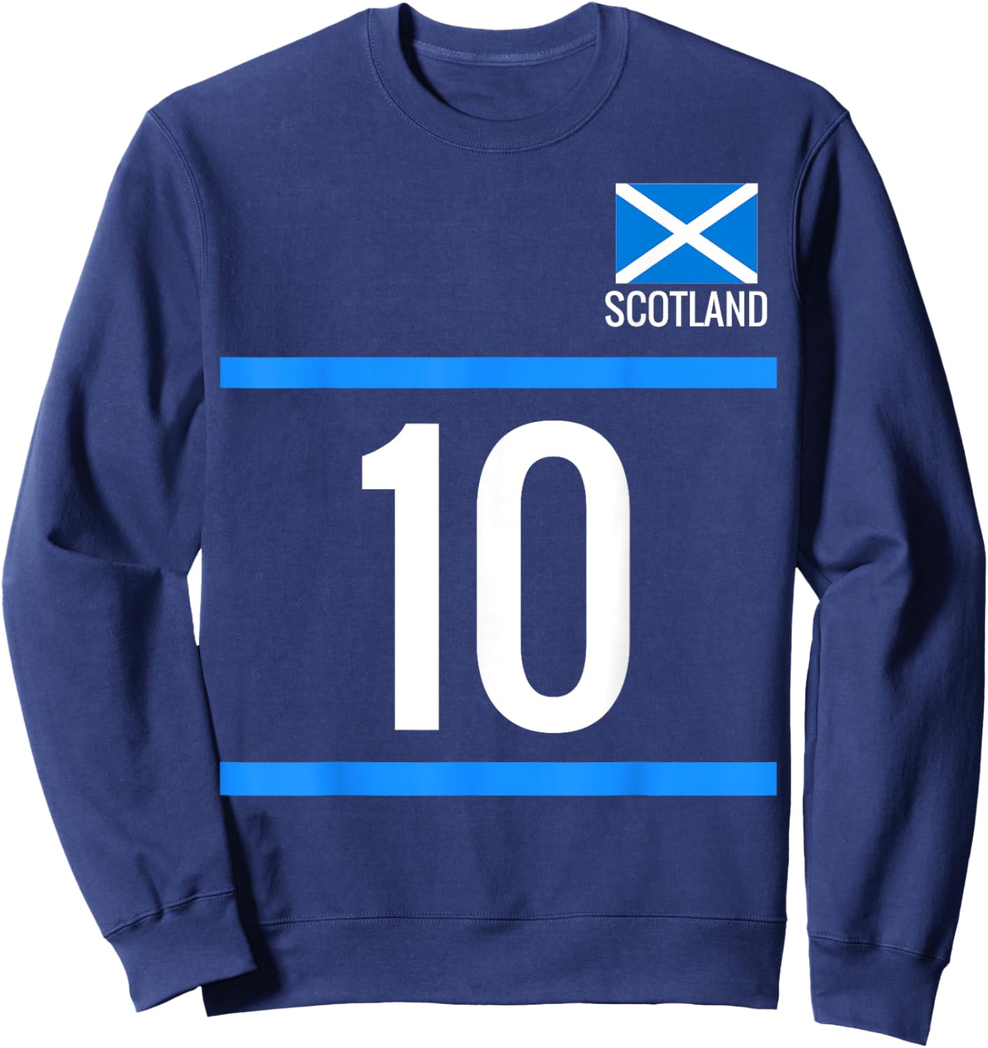 Scotland Scottish Football Futbol Soccer 10 Sweatshirt - Sweatshirt | Navy