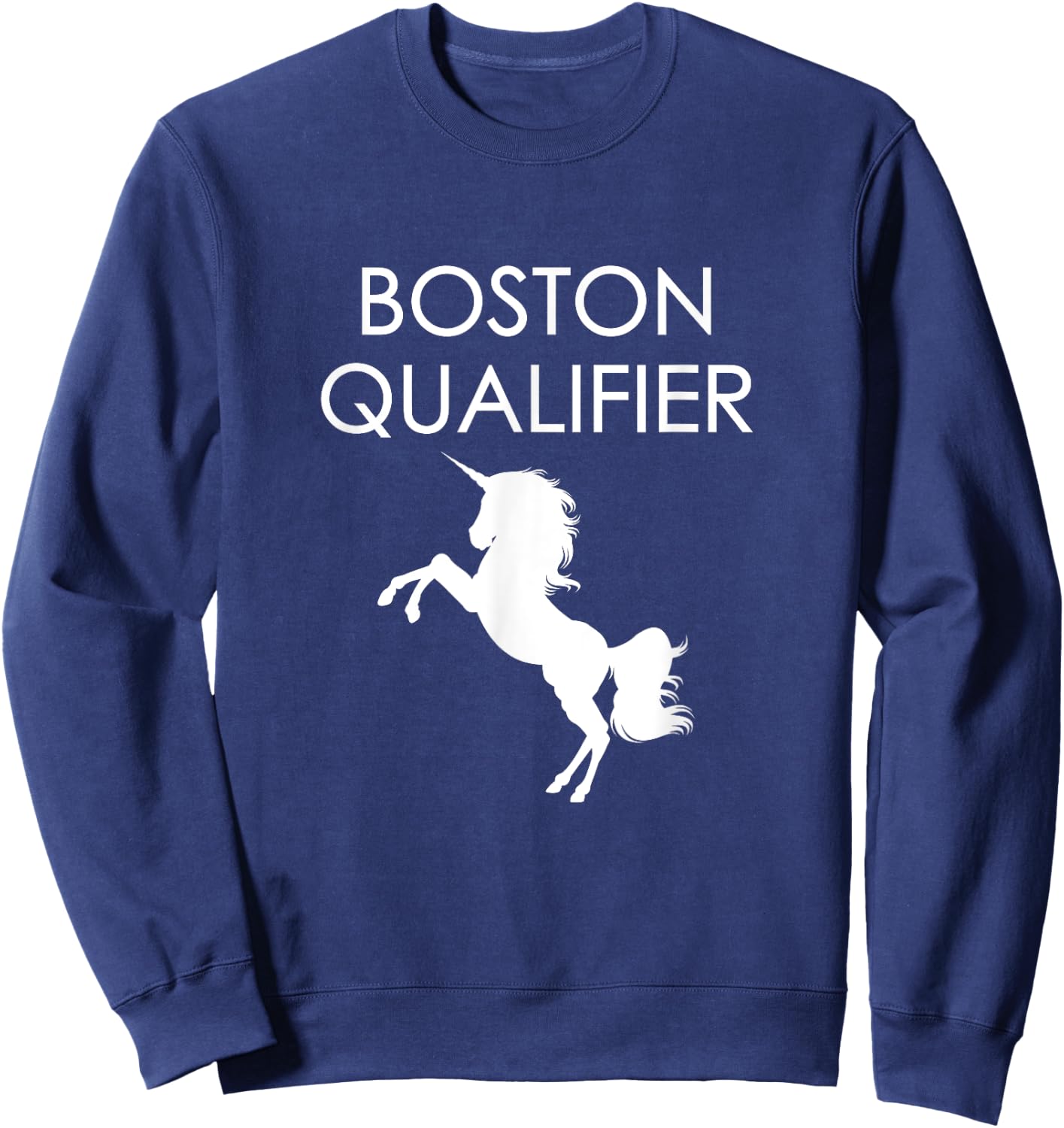 Boston Qualifier Unicorn Character Sweatshirt - Sweatshirt | Navy