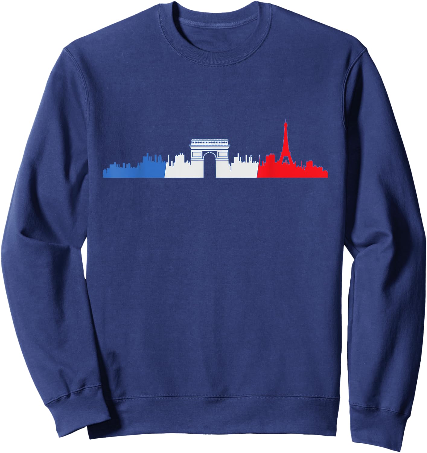 Paris Skyline Travelers France Design Sweatshirt - Sweatshirt | Navy