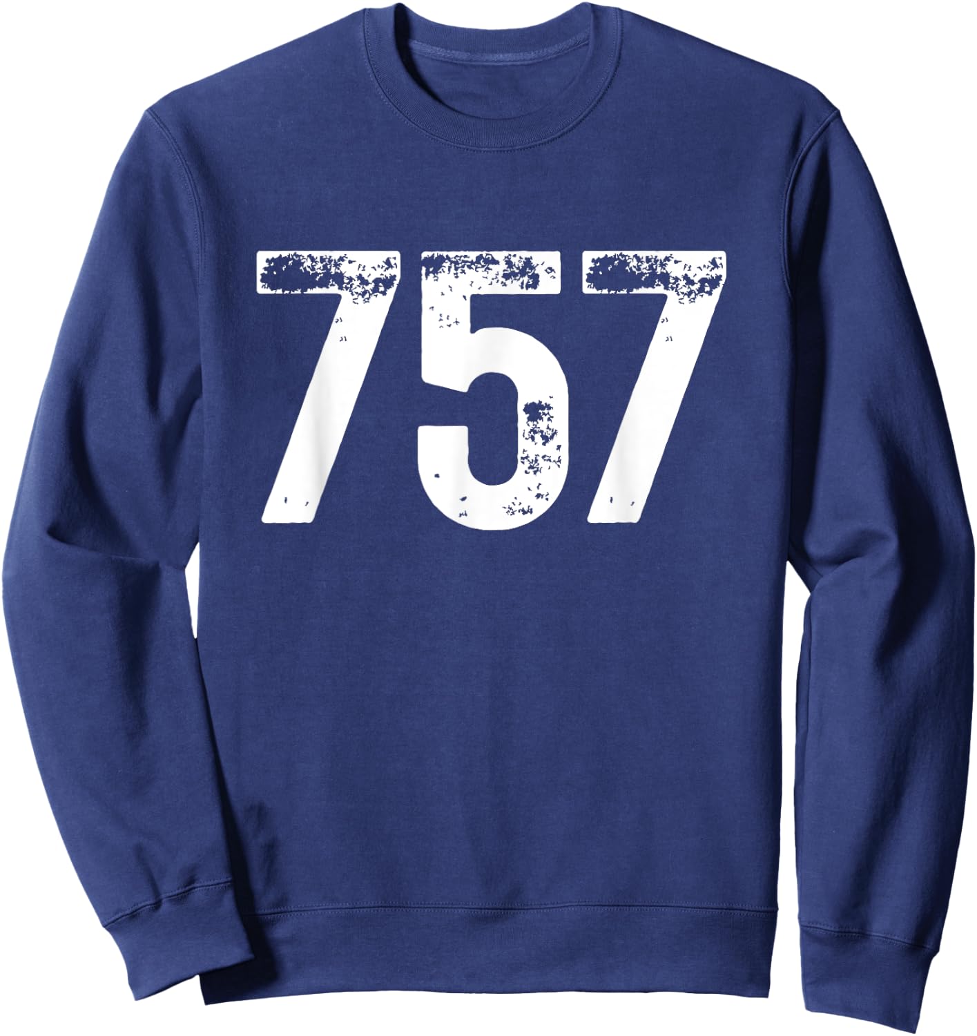 Area Code 757 Virginia Beach Virginia SEVEN FIVE SEVEN 757 Women Sweatshirt - Sweatshirt | Navy
