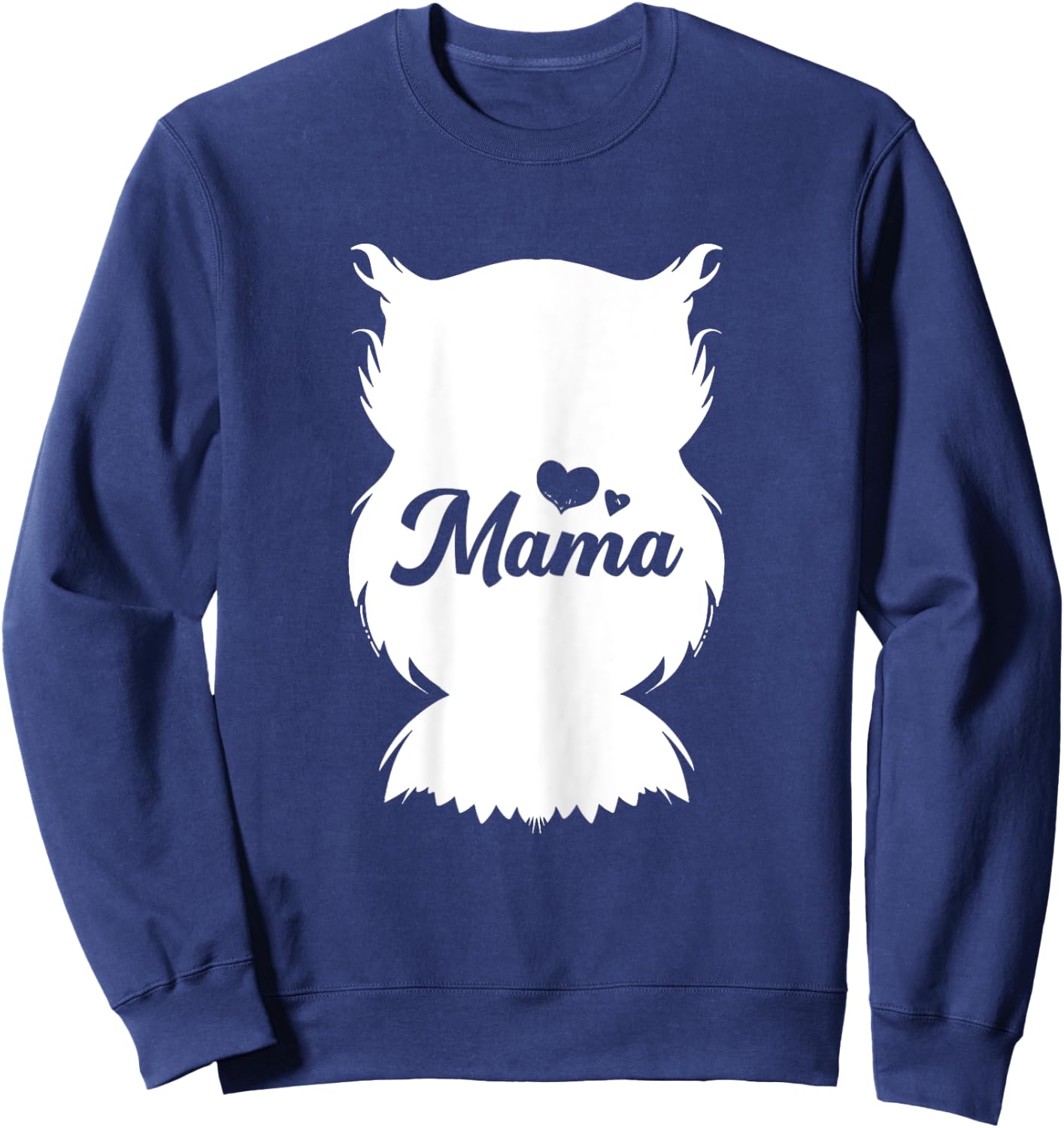 Owl Mama Mothers Day Cute Bird Animal Mom Momma Mommy Sweatshirt - Sweatshirt | Navy