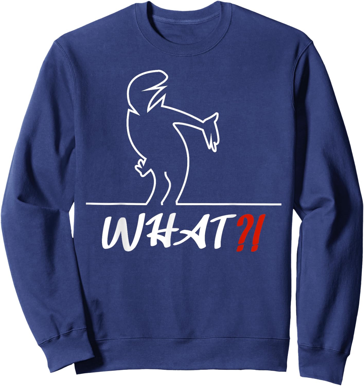 with German Text "Lustiges Mann sags was? - WHAT?!", black Sweatshirt - Sweatshirt | Navy