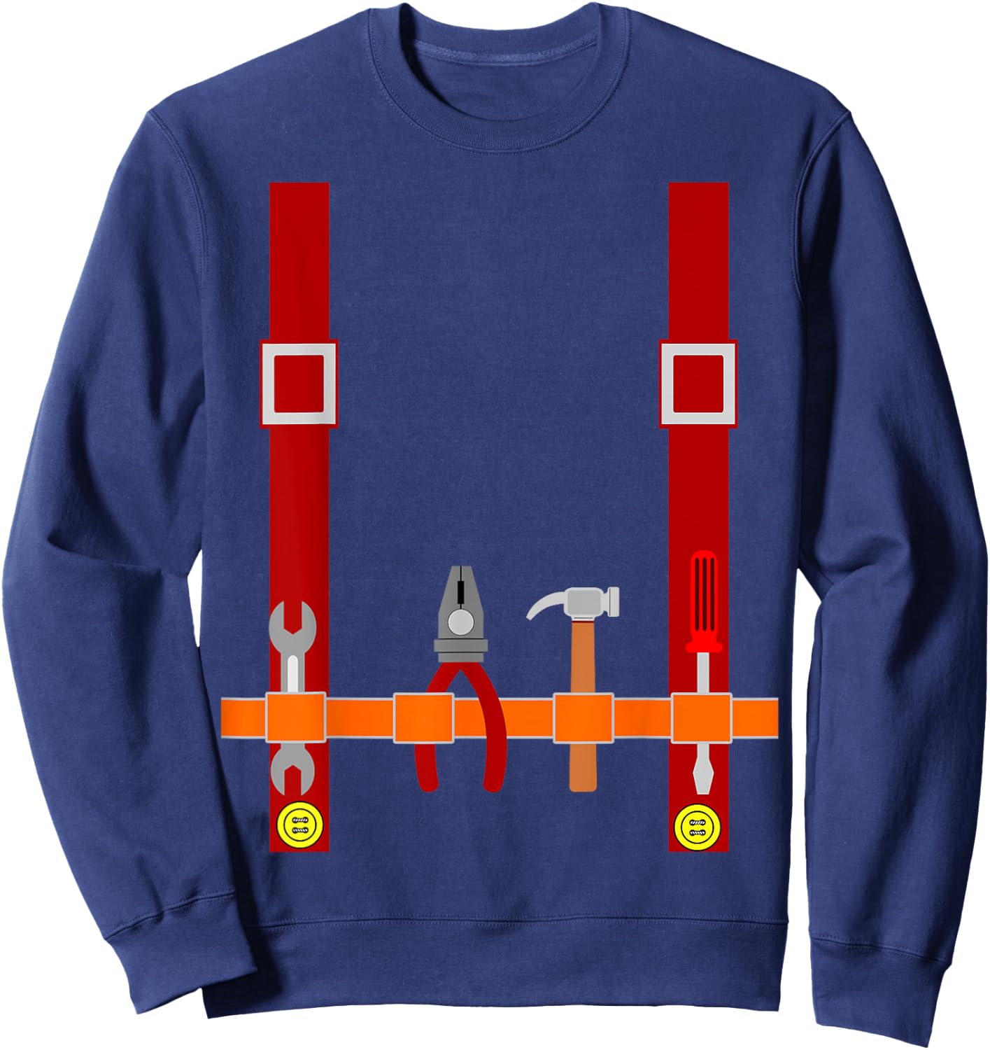 Men's Plumber Costume Sweatshirt - Sweatshirt | Navy