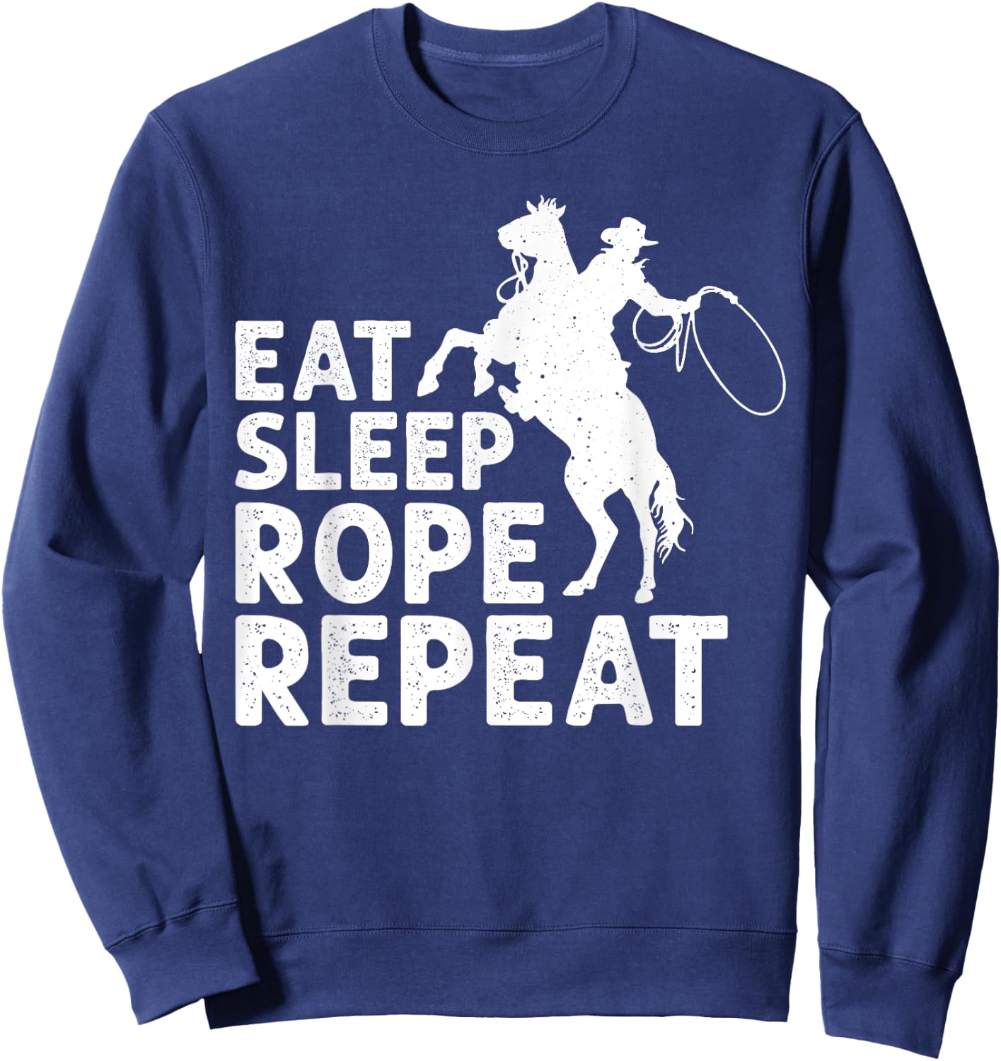 Cool Roping Women Bull Rider Cowboy Accessories Sweatshirt - Sweatshirt | Navy