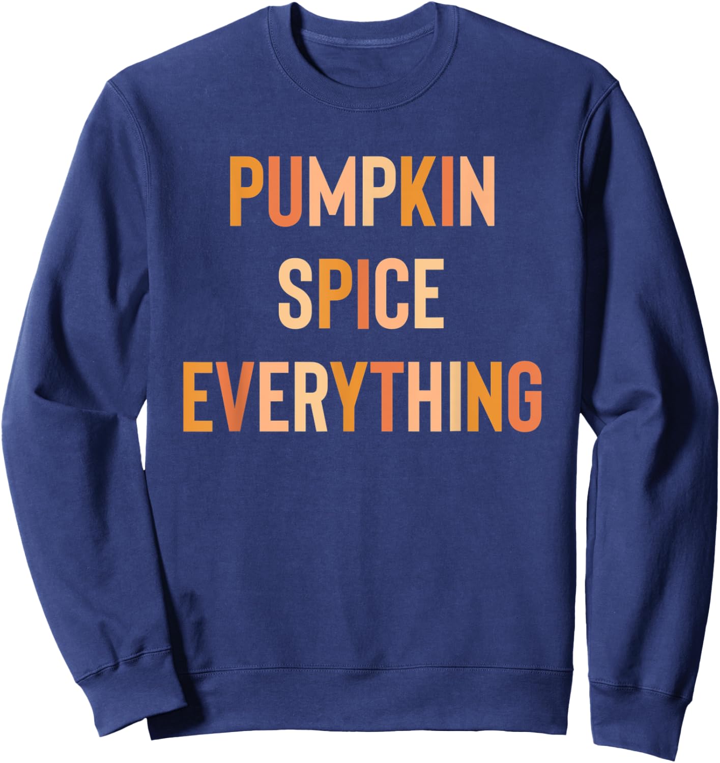 Pumpkin Spice Everything Cute Fall Rainbow Sweatshirt - Sweatshirt | Navy