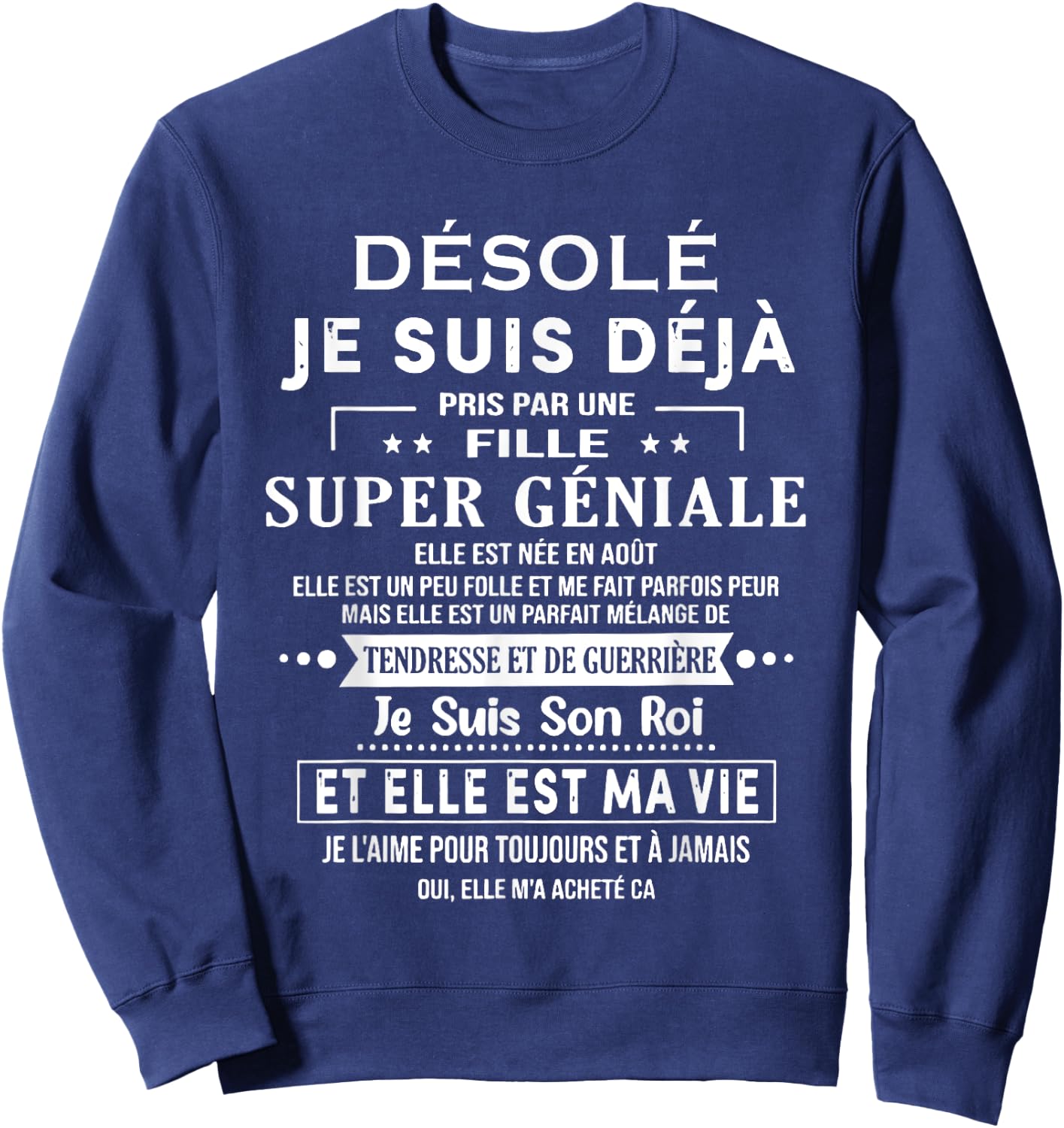 A SUPER GREAT Girl She Was Born In August Sweatshirt - Sweatshirt | Navy