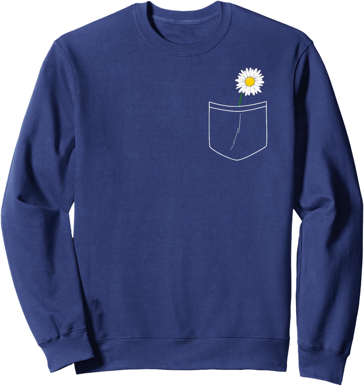 White Daisy Sweatshirt - Sweatshirt | Navy