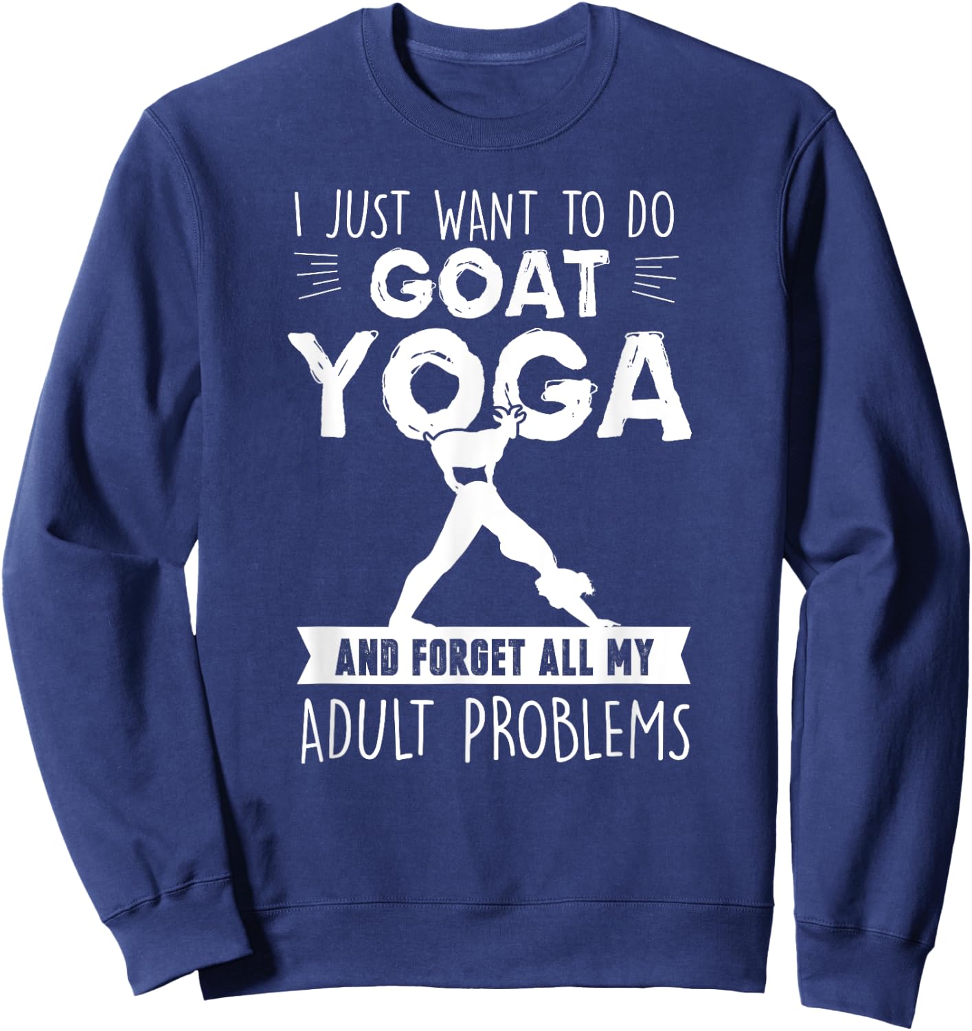 Funny Goat Yoga - Spiritual Cuteness Sweatshirt - Sweatshirt | Navy