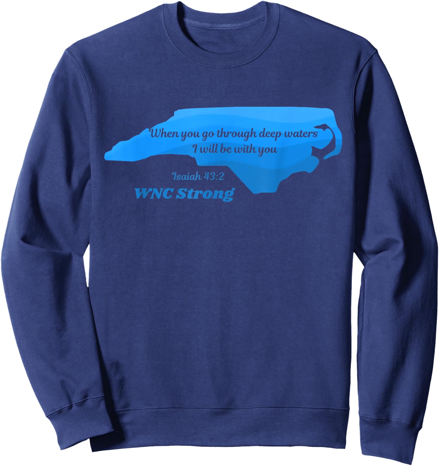 North Carolina wnc strong Appalachian strong Sweatshirt - Sweatshirt | Navy
