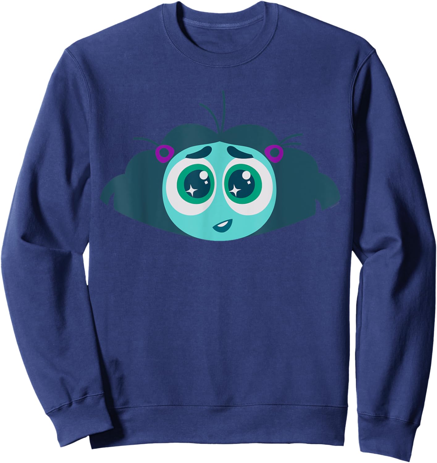 Disney and Pixar's Inside Out 2 Envy Big Face Costume , Black, S Sweatshirt - Sweatshirt | Navy