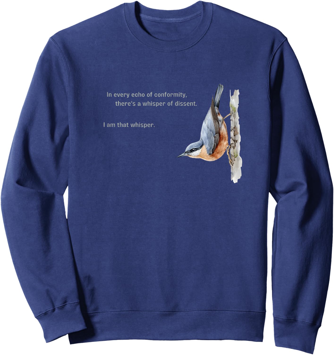 Nuthatch Whisper of Dissent Sweatshirt - Sweatshirt | Navy
