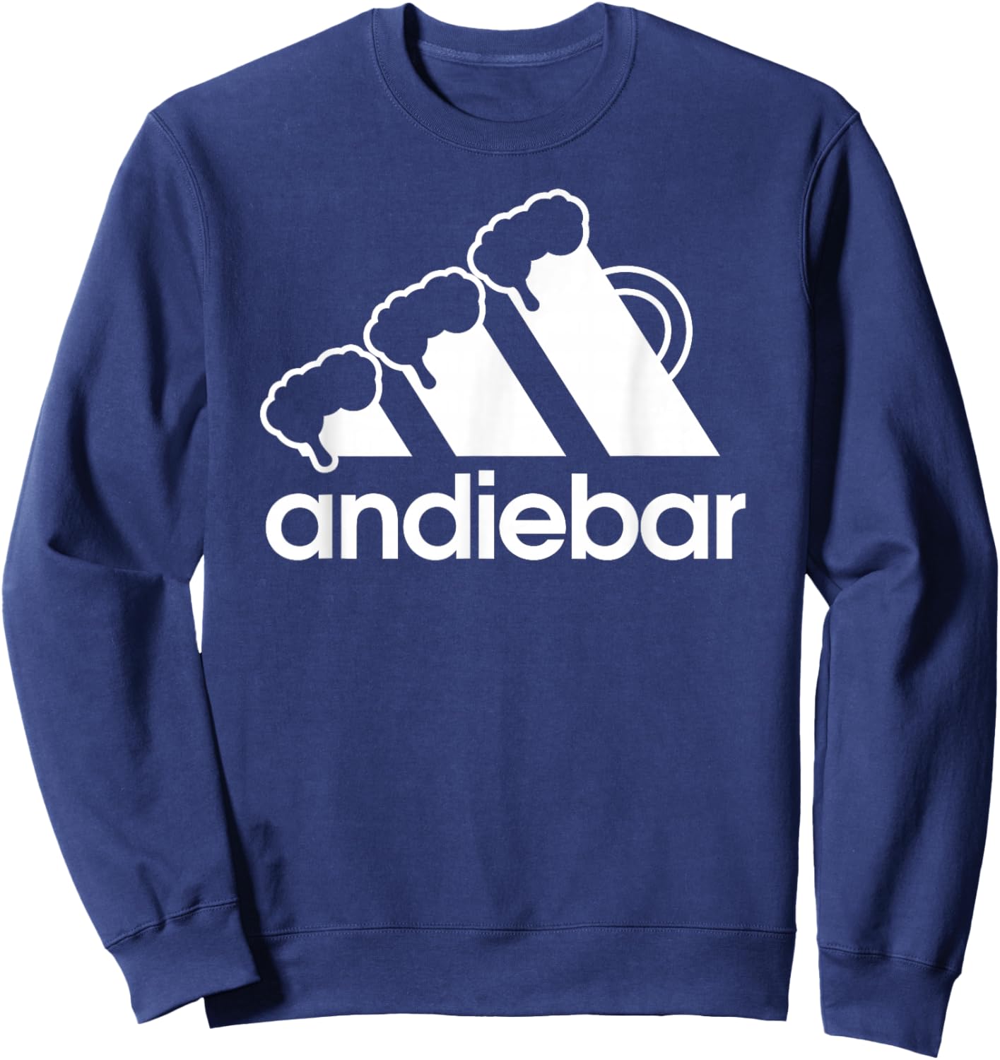 with German Text "An die Bar - Lecker Bierchen" [German Language], black Sweatshirt - Sweatshirt | Navy