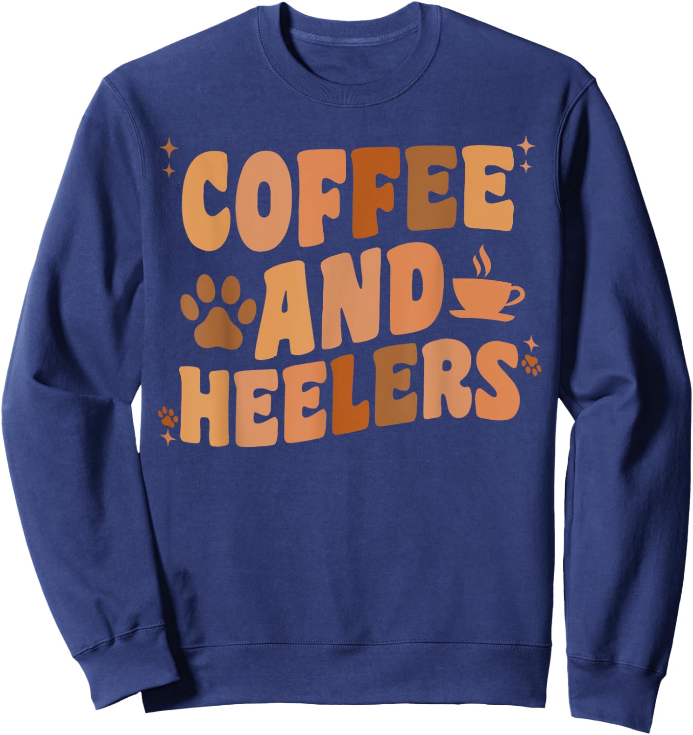Coffee And Heelers Dog Red Blue Australian Cattle Heeler Dog Men Women Girls Kids Sweatshirt - Sweatshirt | Navy