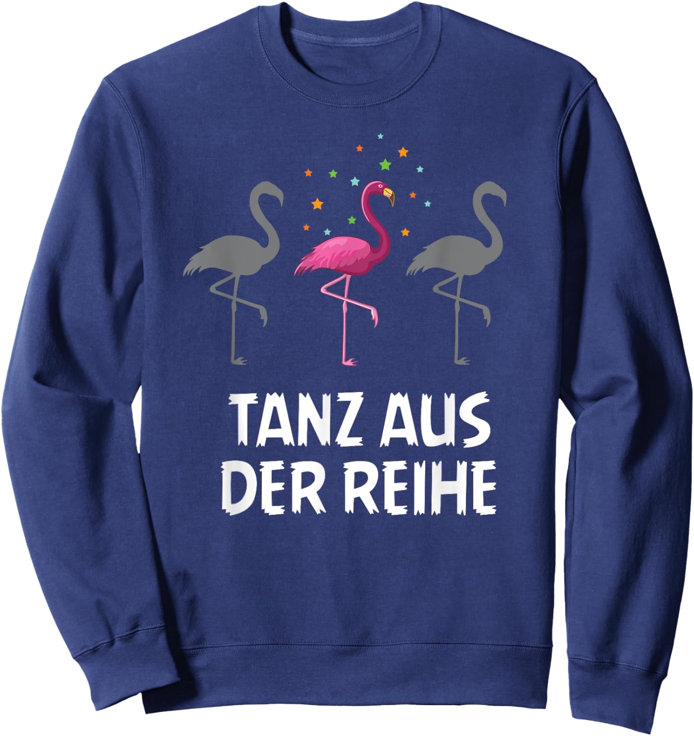 Be Different Mut Flamingo Crazy Dance , black Sweatshirt - Sweatshirt | Navy