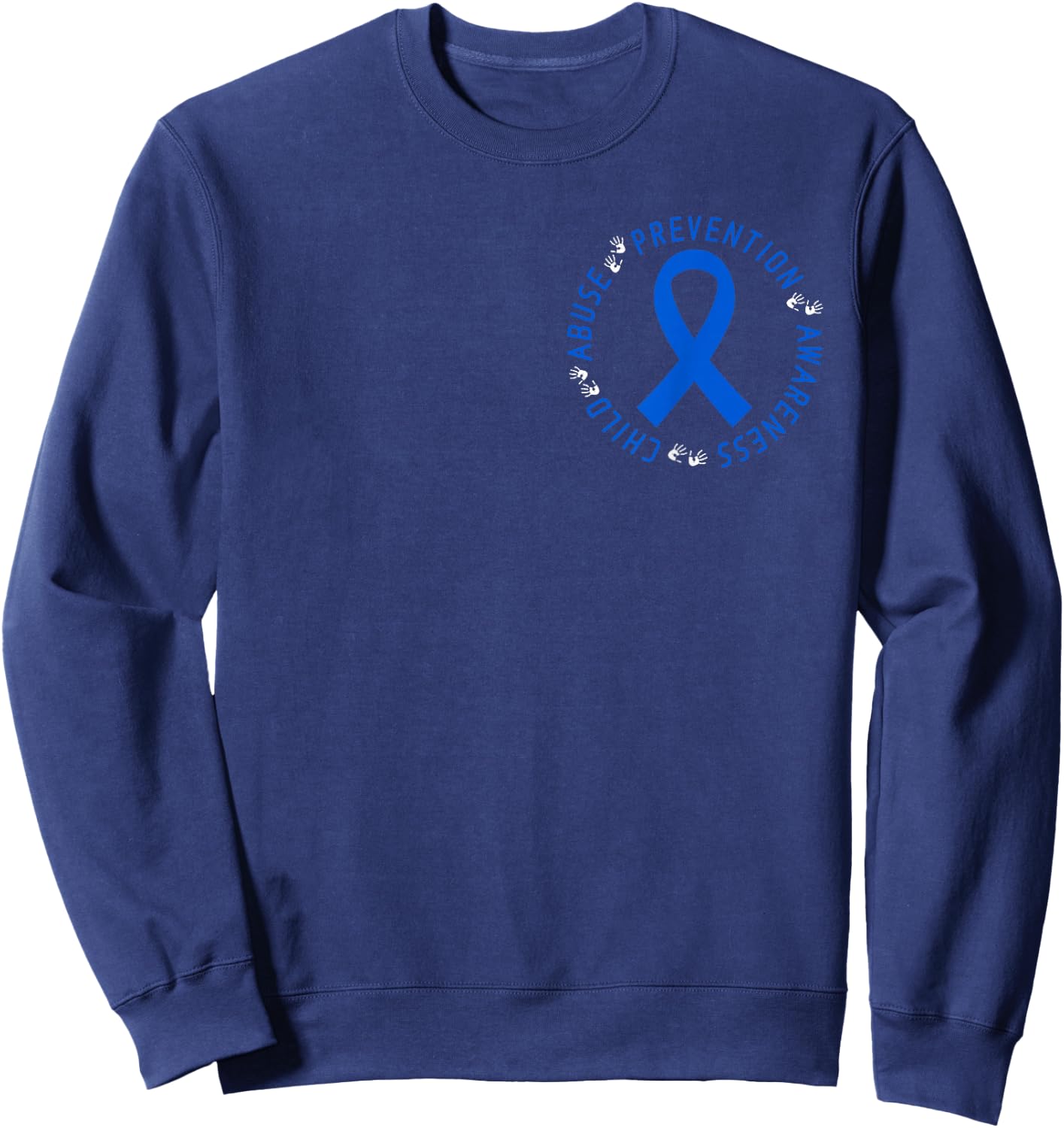 In April We Wear Blue Cool Child Abuse Prevention Awareness Sweatshirt - Sweatshirt | Navy
