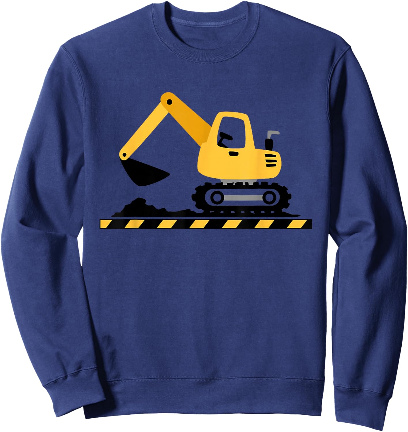 Excavator Construction Site Construction Worker Truck Construction Site Vehicle Boy , gray Sweatshirt - Sweatshirt | Navy