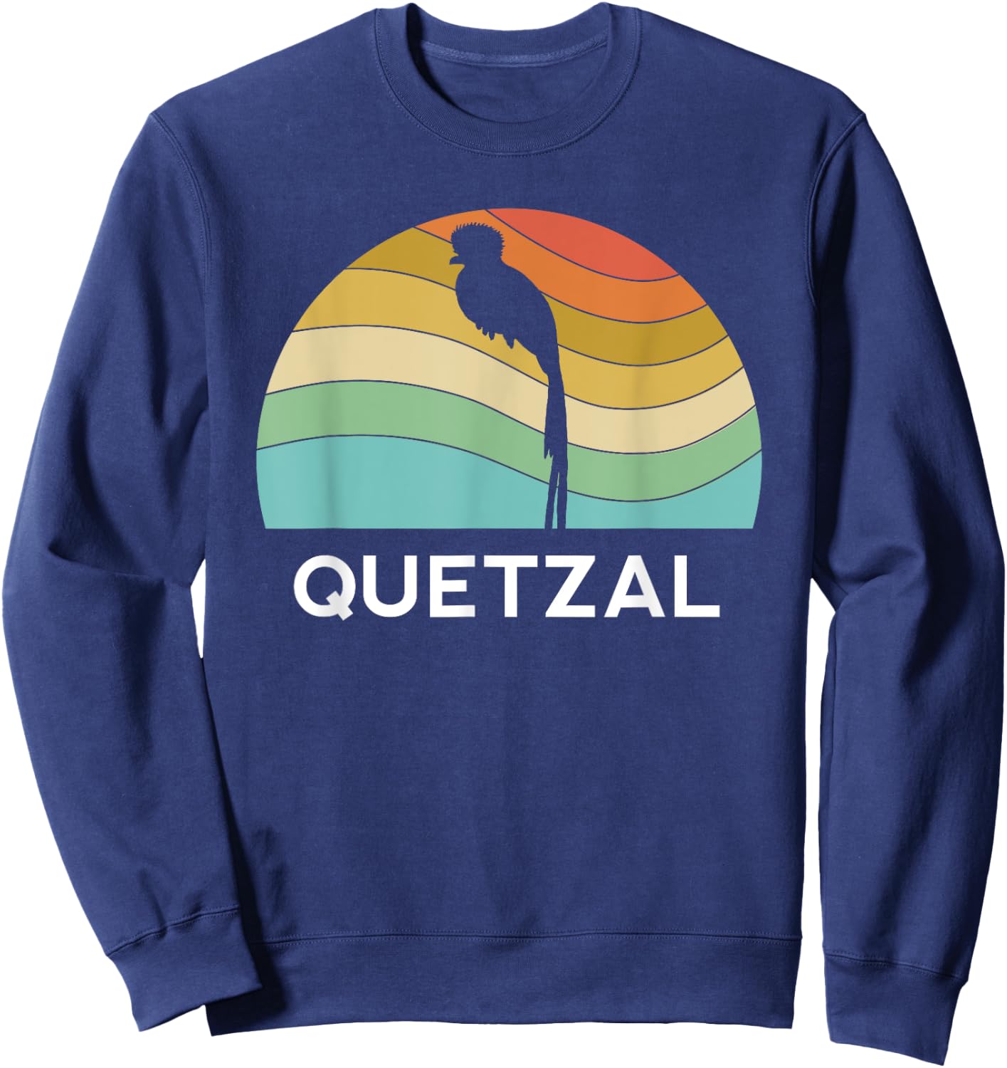 Quetzal Guatemala Retro Chapin Vintage Maya Antigua Atitlan Sweatshirt - Sweatshirt | Navy