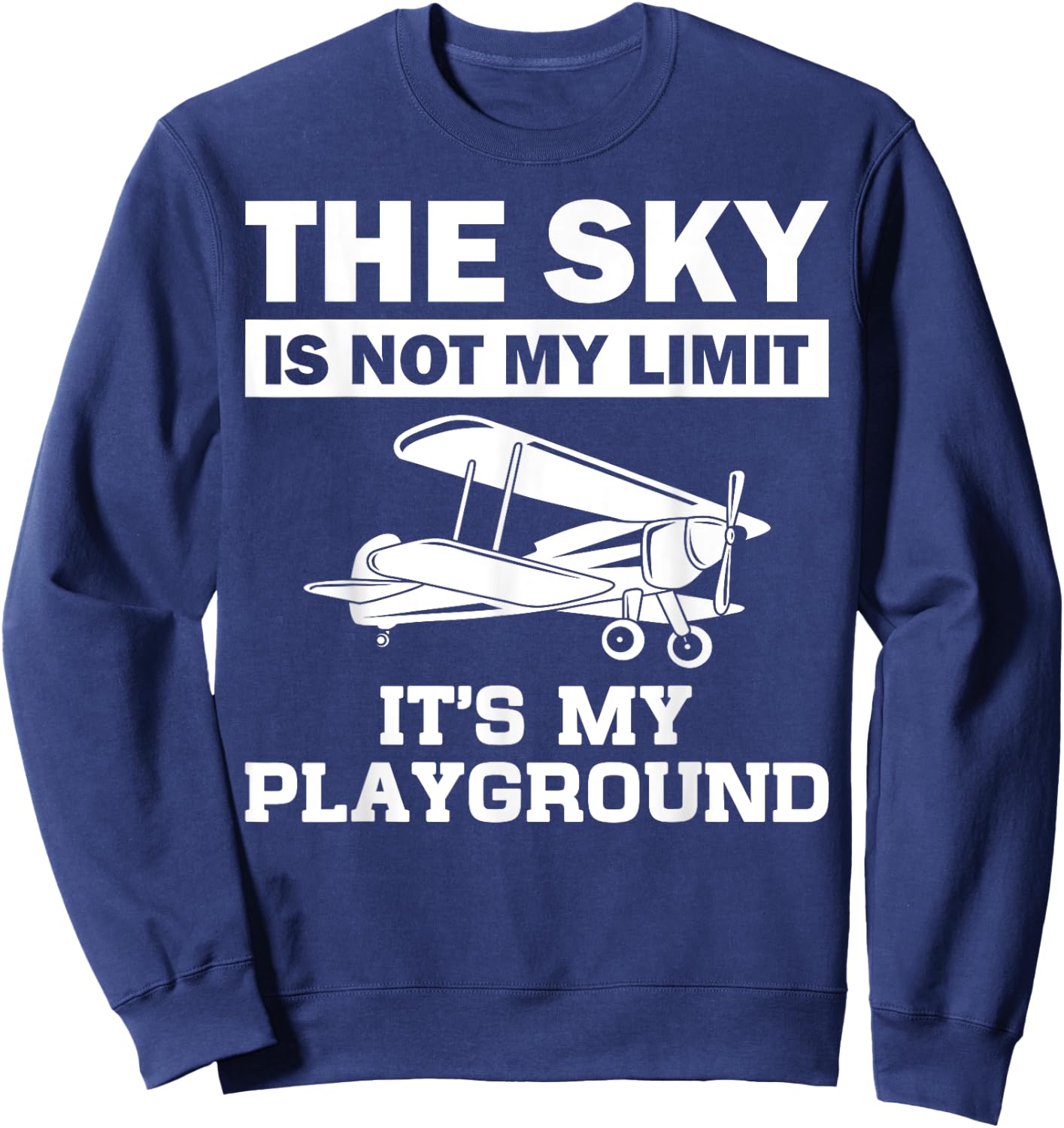 Funny Airplane Aviation Pilot Aircraft Aeroplane Men Women Sweatshirt - Sweatshirt | Navy