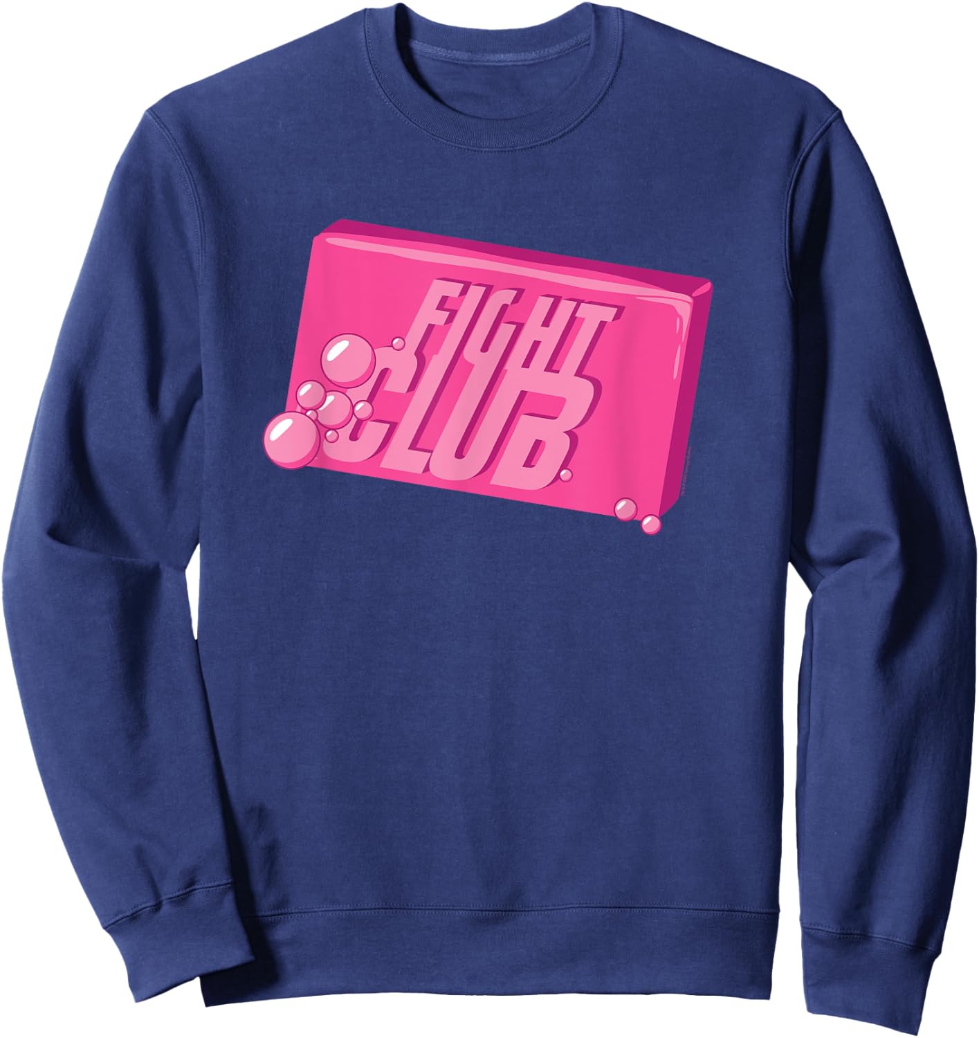 Fight Club 1999 Movie Official Illustrated Soap Film Logo , Black, S Sweatshirt - Sweatshirt | Navy