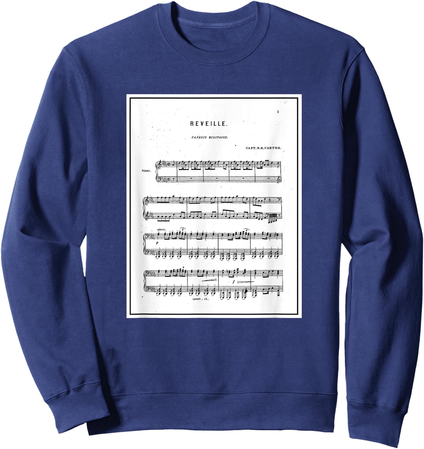 Reveille Sheet Music Sweatshirt - Sweatshirt | Navy