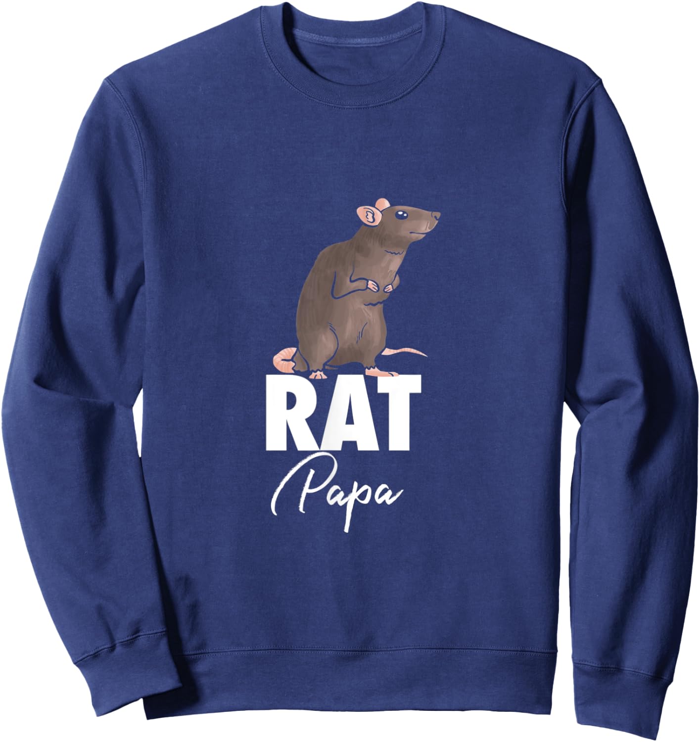 Rat Papa Rat Gift Mouse Funny Sweatshirt - Sweatshirt | Navy