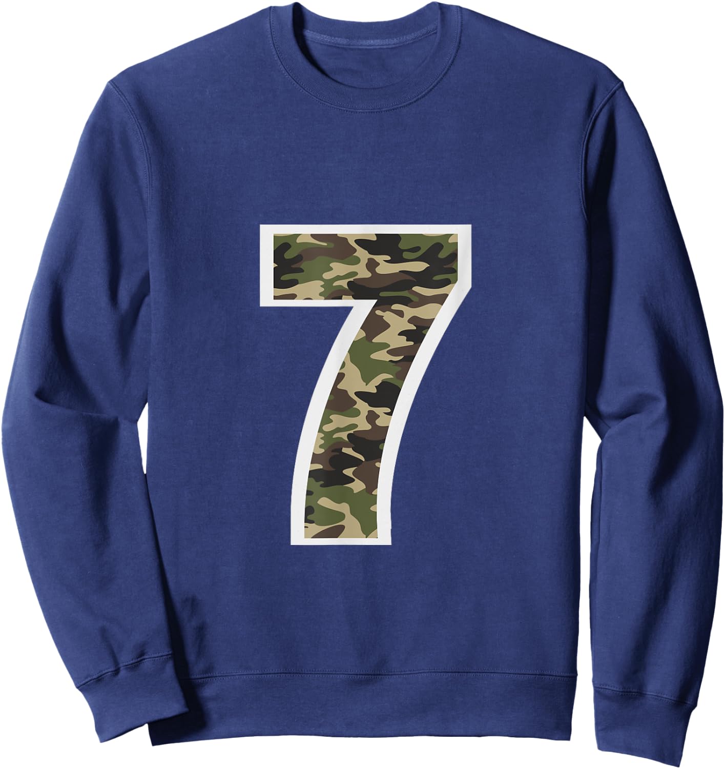 7 My Lucky Number Seven Lucky 7 Camo Camouflage Sweatshirt - Sweatshirt | Navy