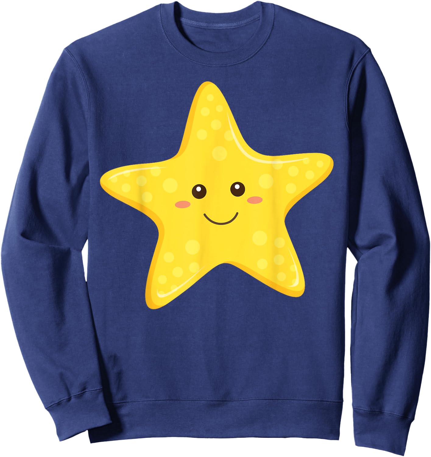Funny Starfish Happy Star for Children Toddlers Sweatshirt - Sweatshirt | Navy