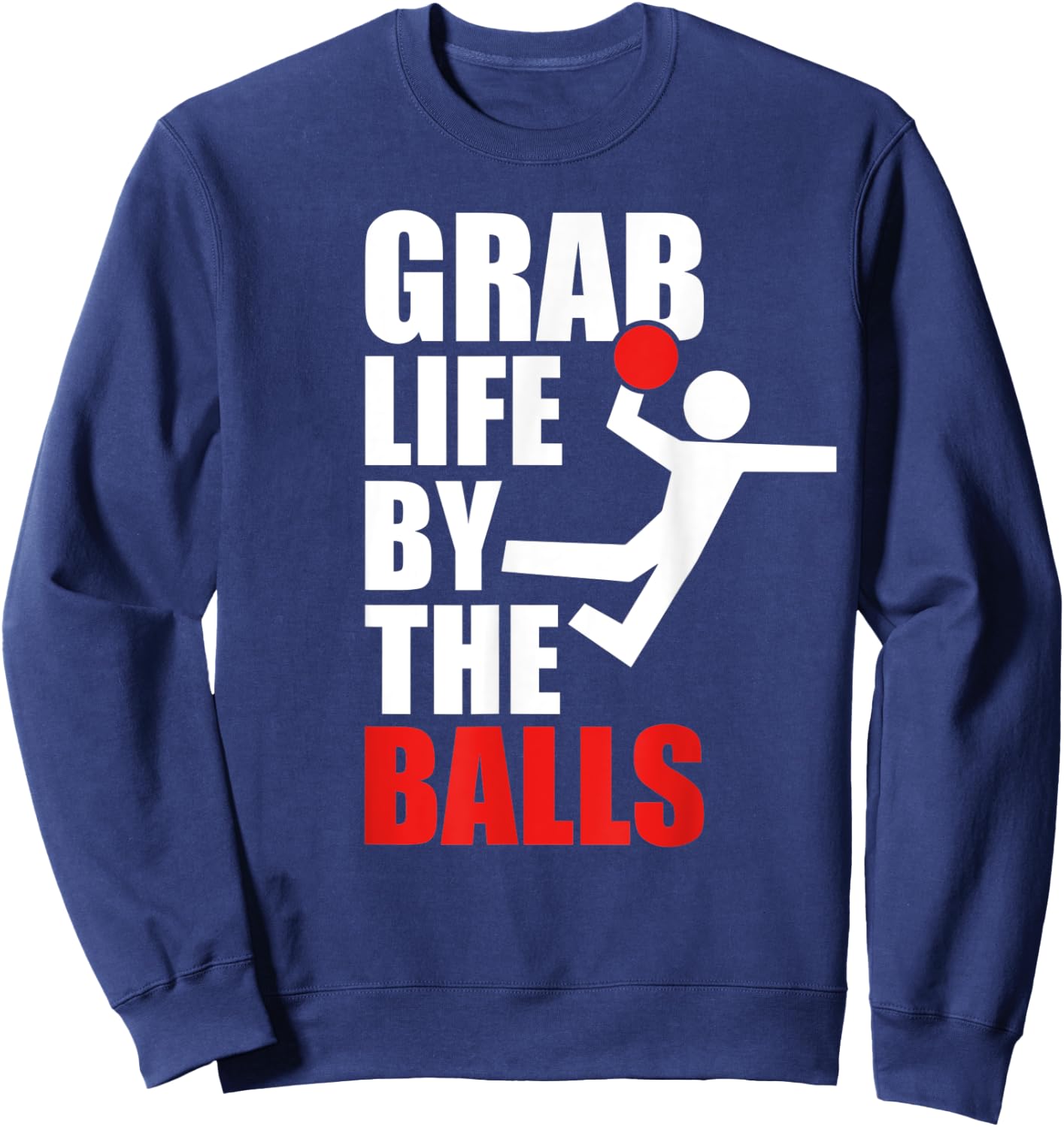 Funny Dodgeball Humor Graphic Sweatshirt - Sweatshirt | Navy