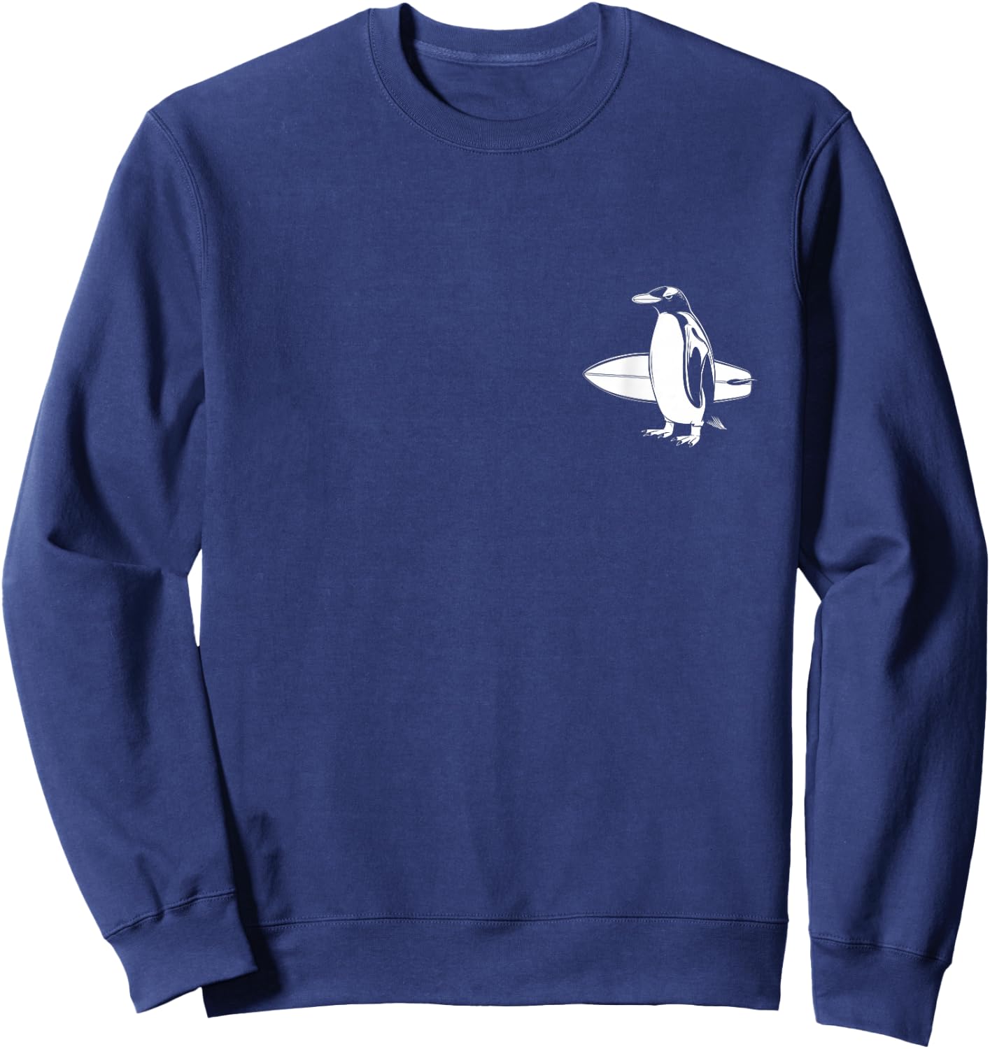 Surfer Penguin Surf Board Surfing Funny Cute Surf Sweatshirt - Sweatshirt | Navy