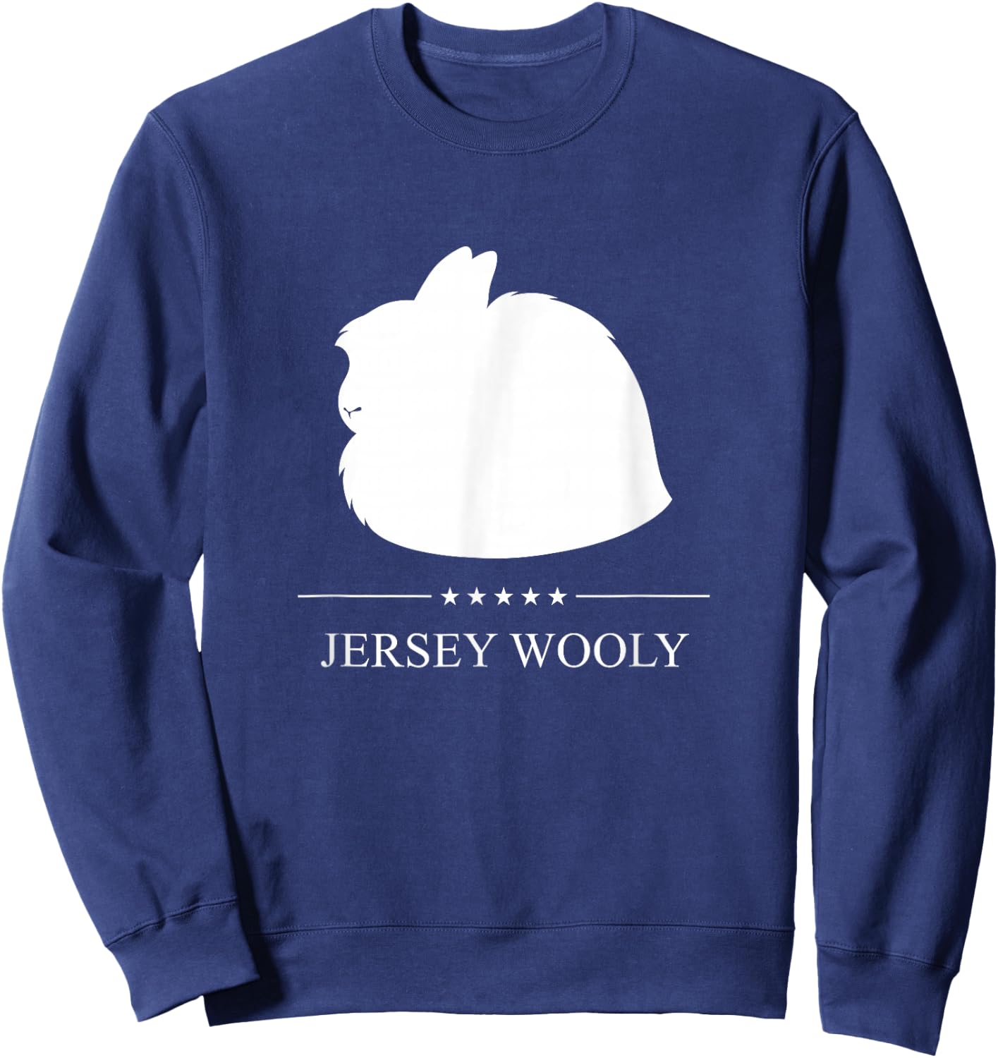 Jersey Wooly Rabbit White Silhouette Sweatshirt - Sweatshirt | Navy