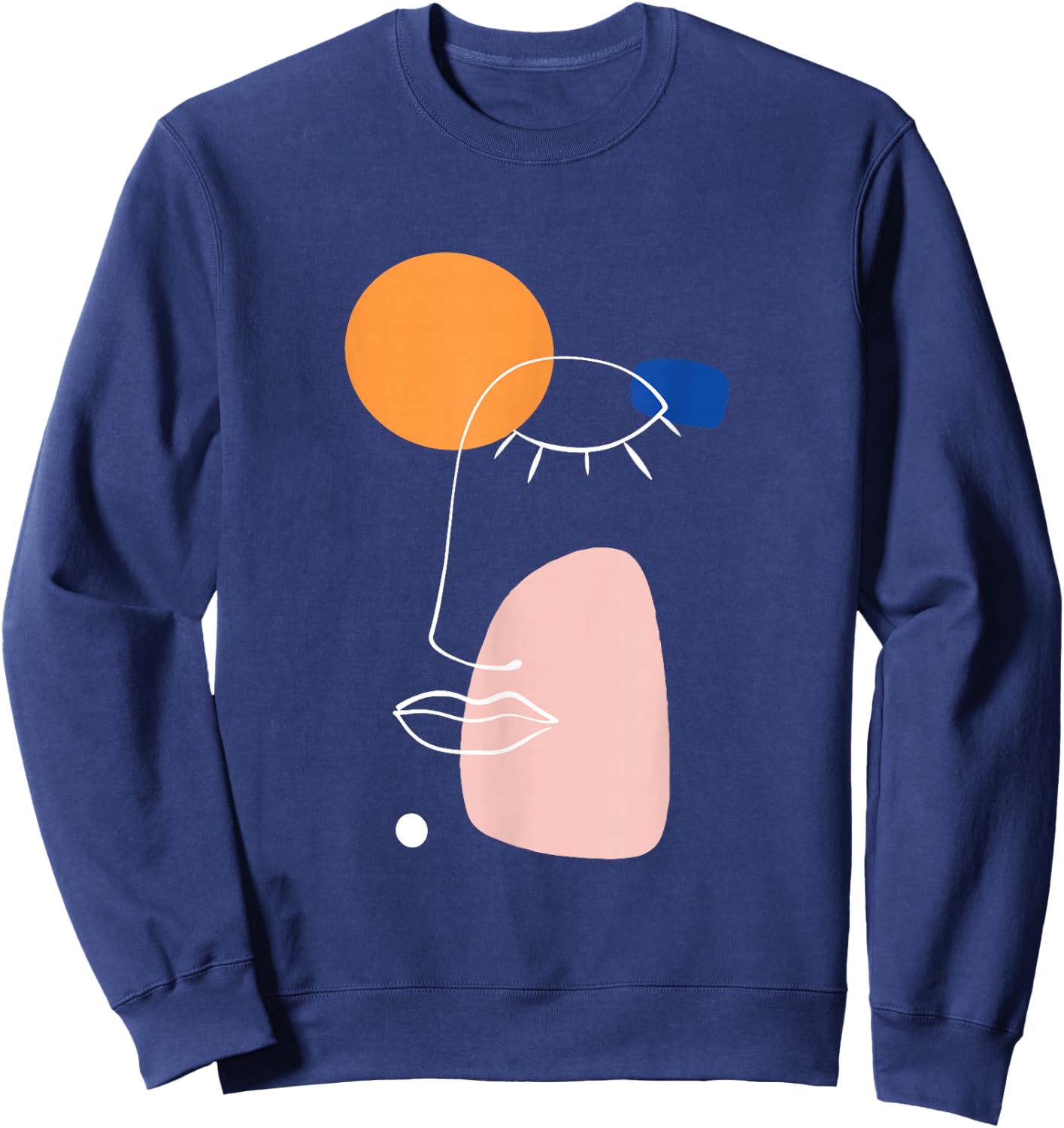 Abstract Art Face Woman Sweatshirt - Sweatshirt | Navy