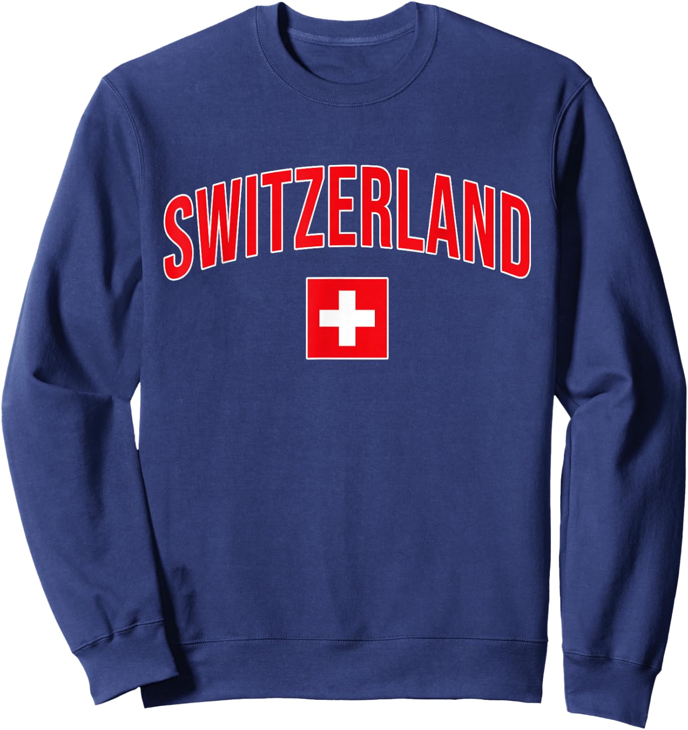 Switzerland - Flag of Switzerland - Throwback Design Sweatshirt - Sweatshirt | Navy