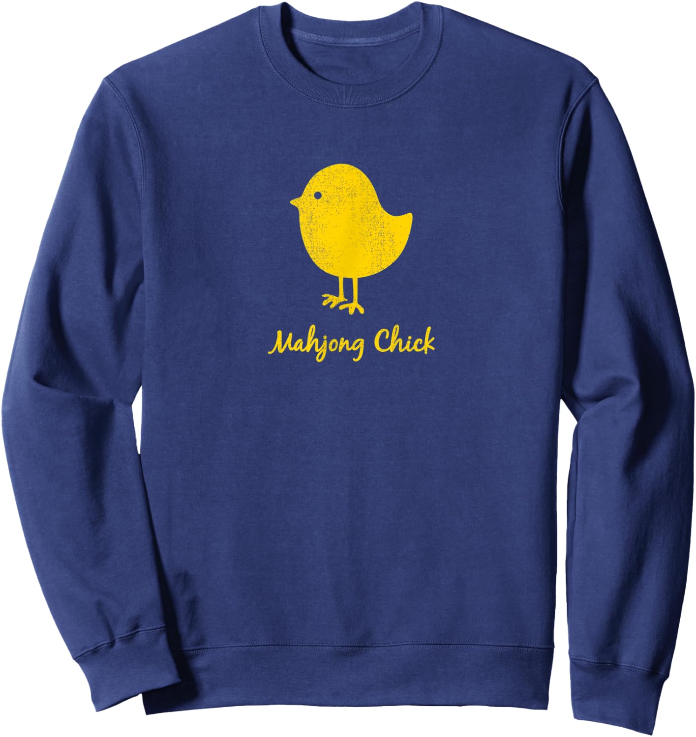 Mahjong Chick - Graphic Novelty Sweatshirt - Sweatshirt | Navy