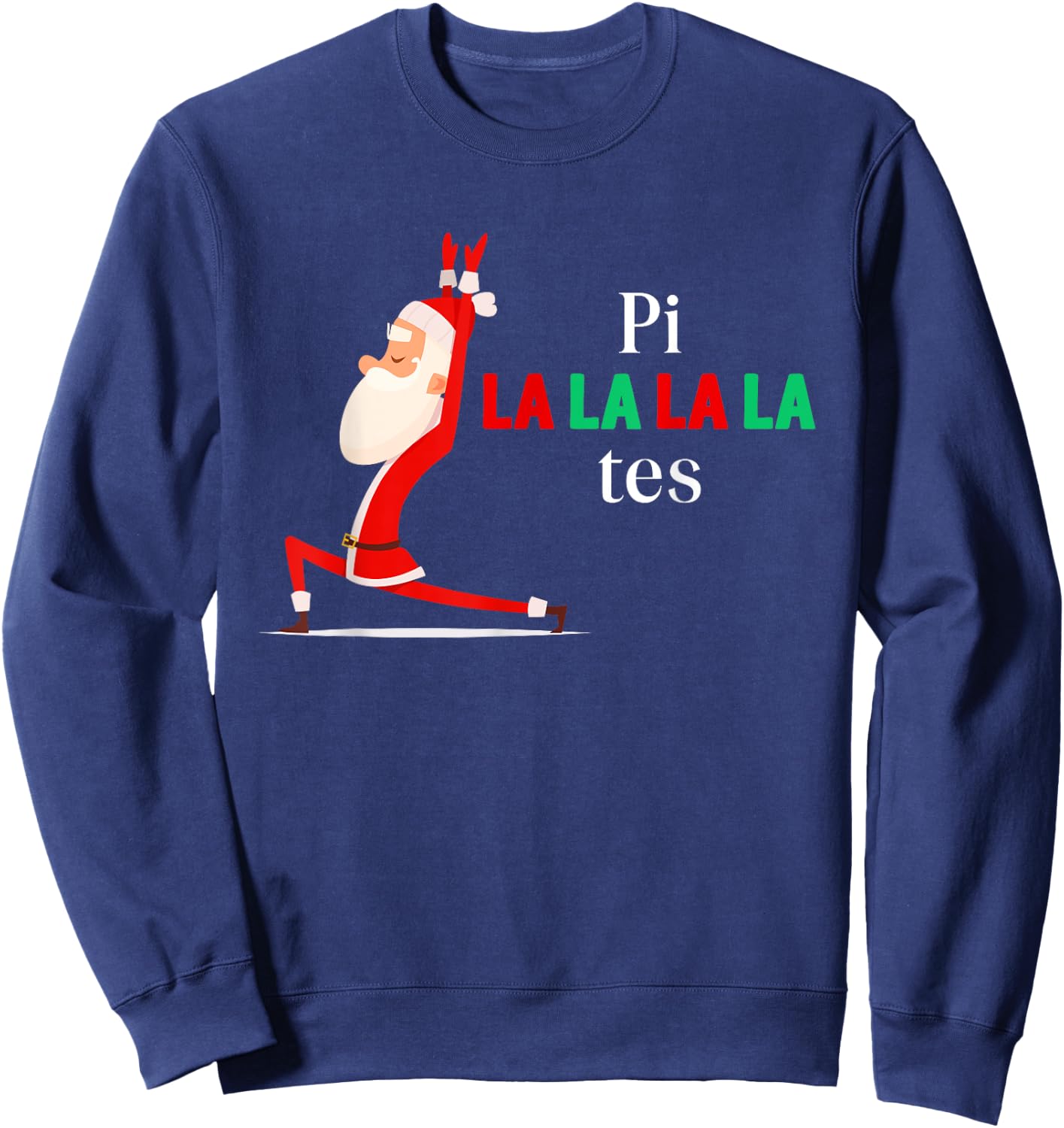 Pi La La La La Tes Pilates Christmas Song Jingle Bell Sweatshirt - Sweatshirt | Navy