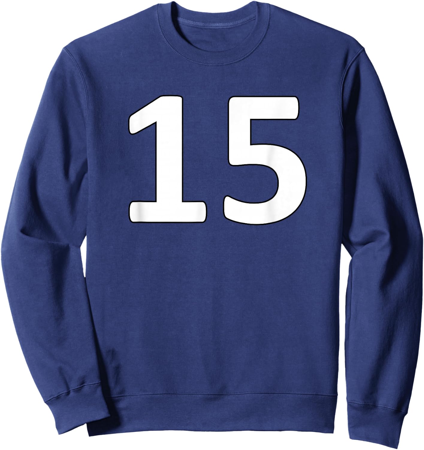 Number 15 Sports Jersey For Teams, Players, and Fans Sweatshirt - Sweatshirt | Navy