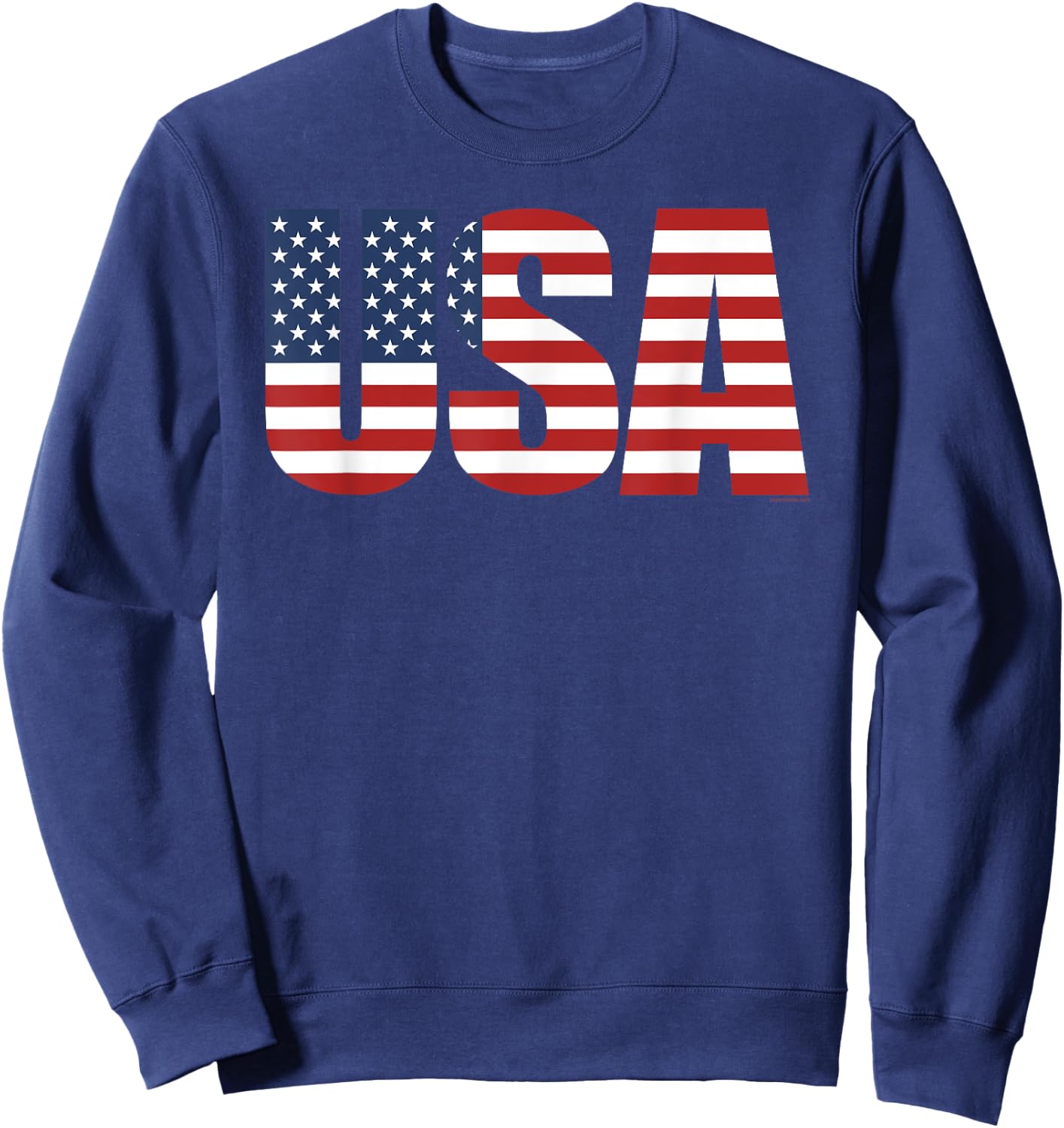 USA Shirt Men Women Kids Patriotic American Flag 4th of July Sweatshirt - Sweatshirt | Navy