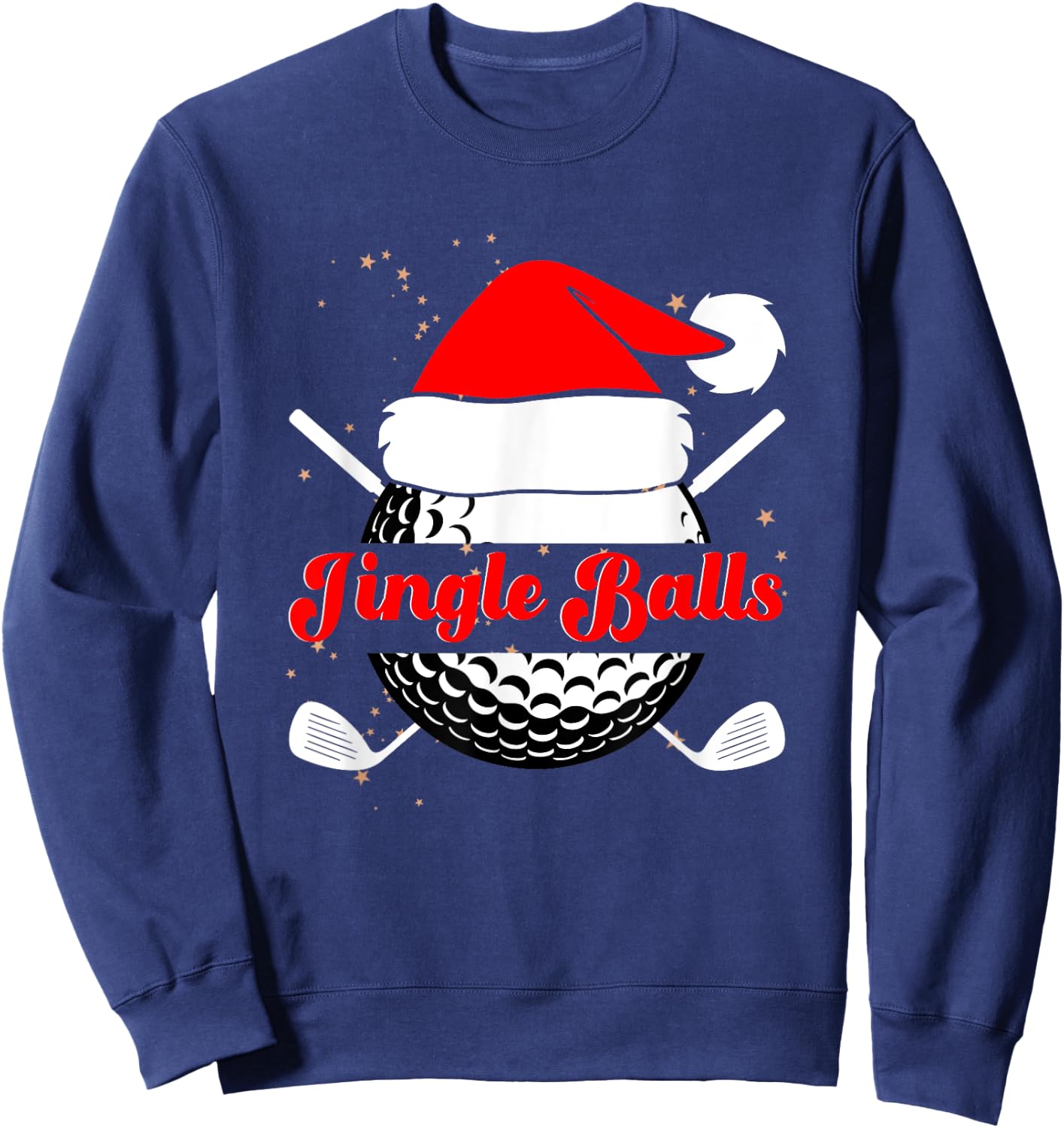 Jingle Balls Funny Golfing Christmas Golf Ball Sweatshirt - Sweatshirt | Navy