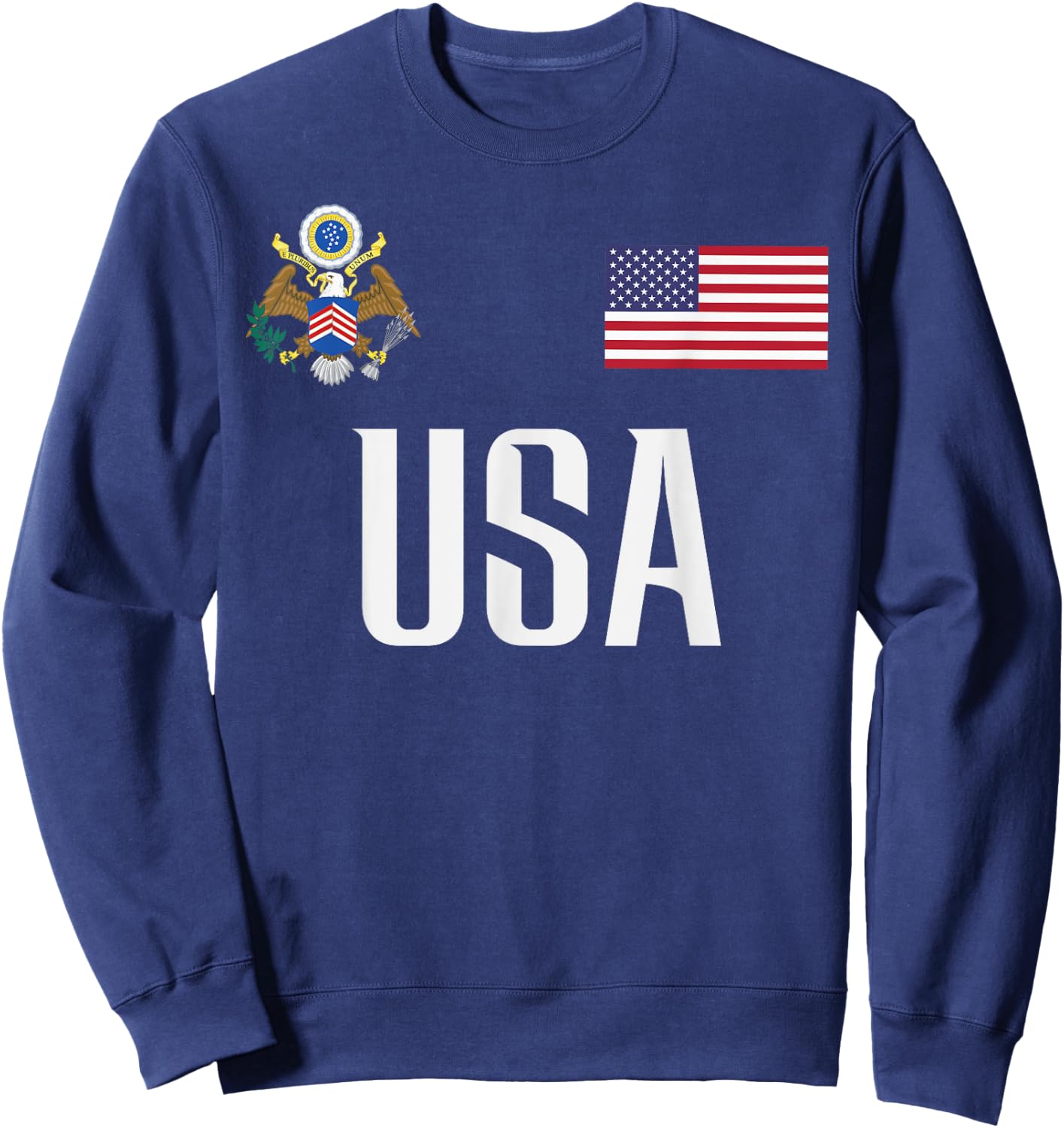 USA America Flag Football Soccer Fan Men Women Kids Sweatshirt - Sweatshirt | Navy
