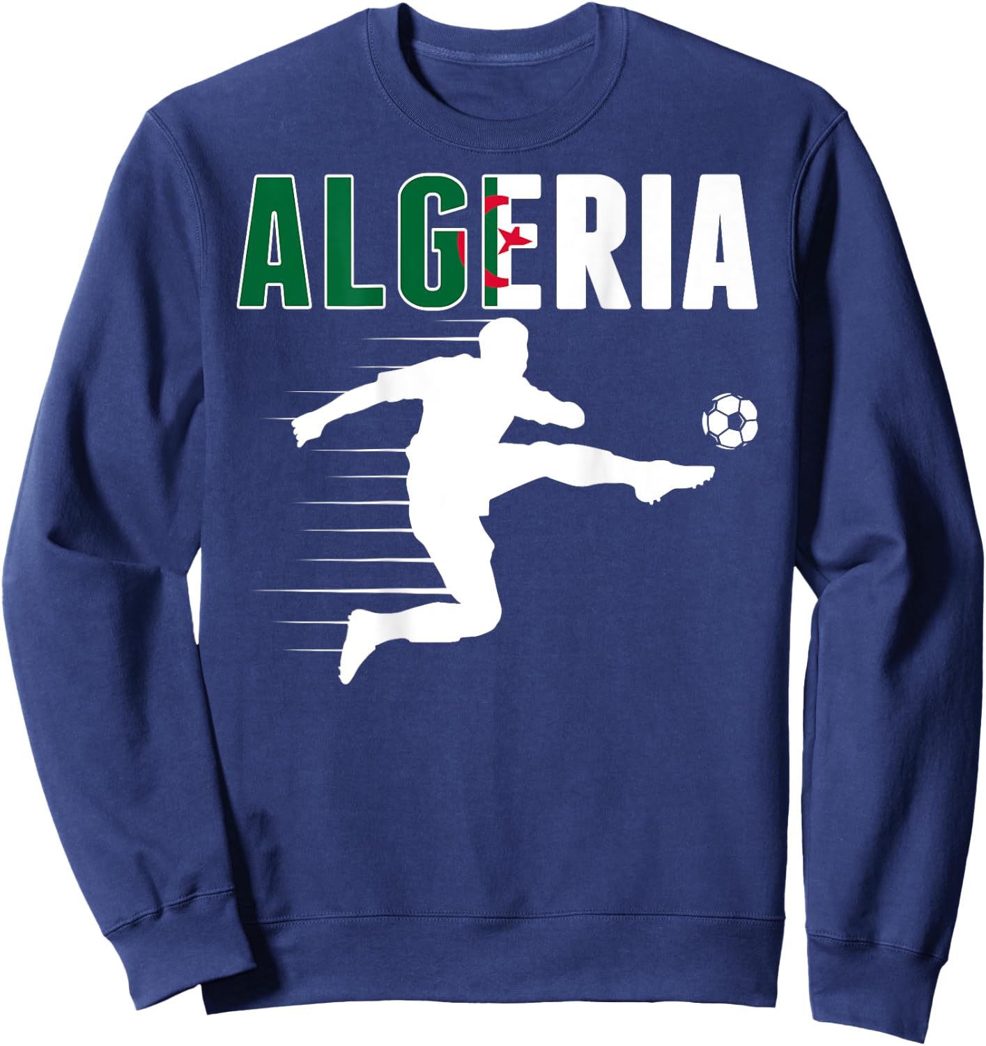 Algerien Fußball-Fans Trikot – Algerische Fußball-Fans Sweatshirt - Sweatshirt | Navy