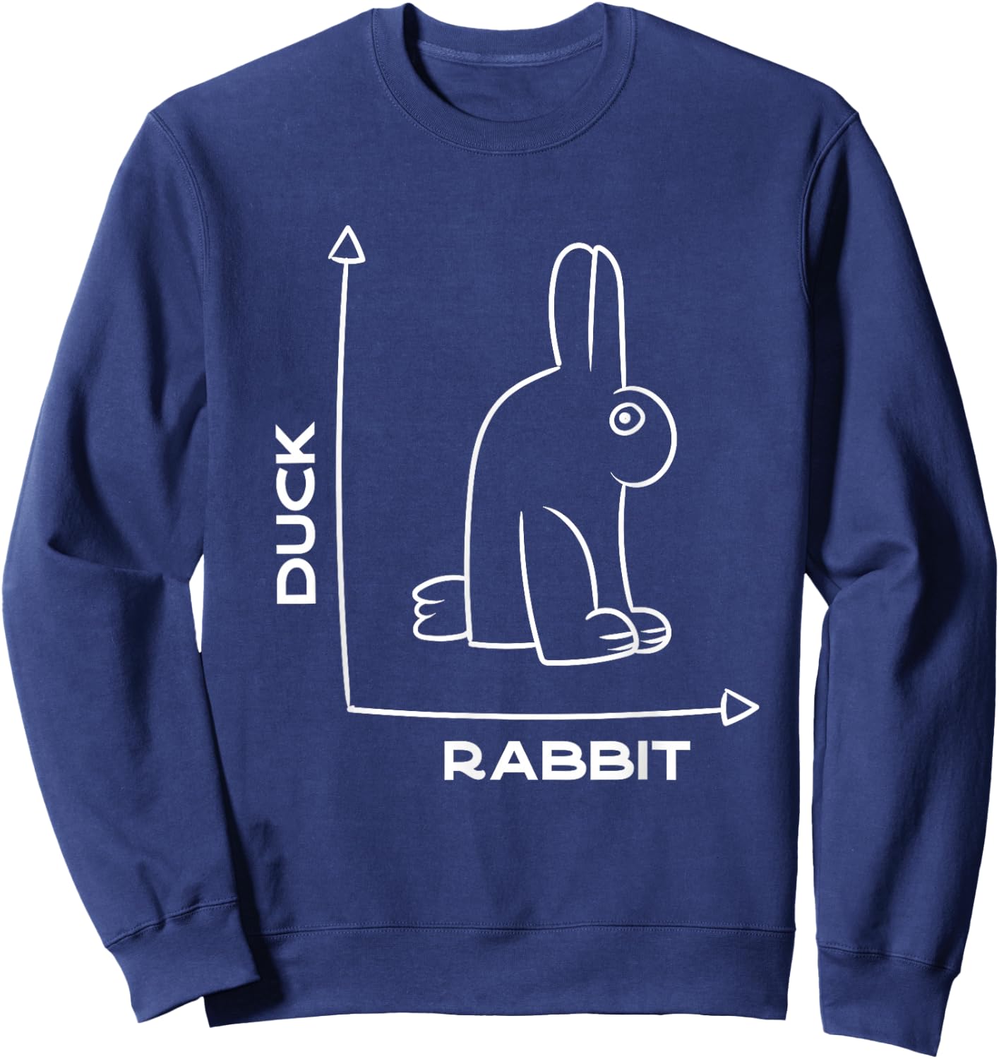 Ente - Kaninchen - lustig - Witz - Hase - optische Täuschung - Wortspiel Sweatshirt - Sweatshirt | Navy